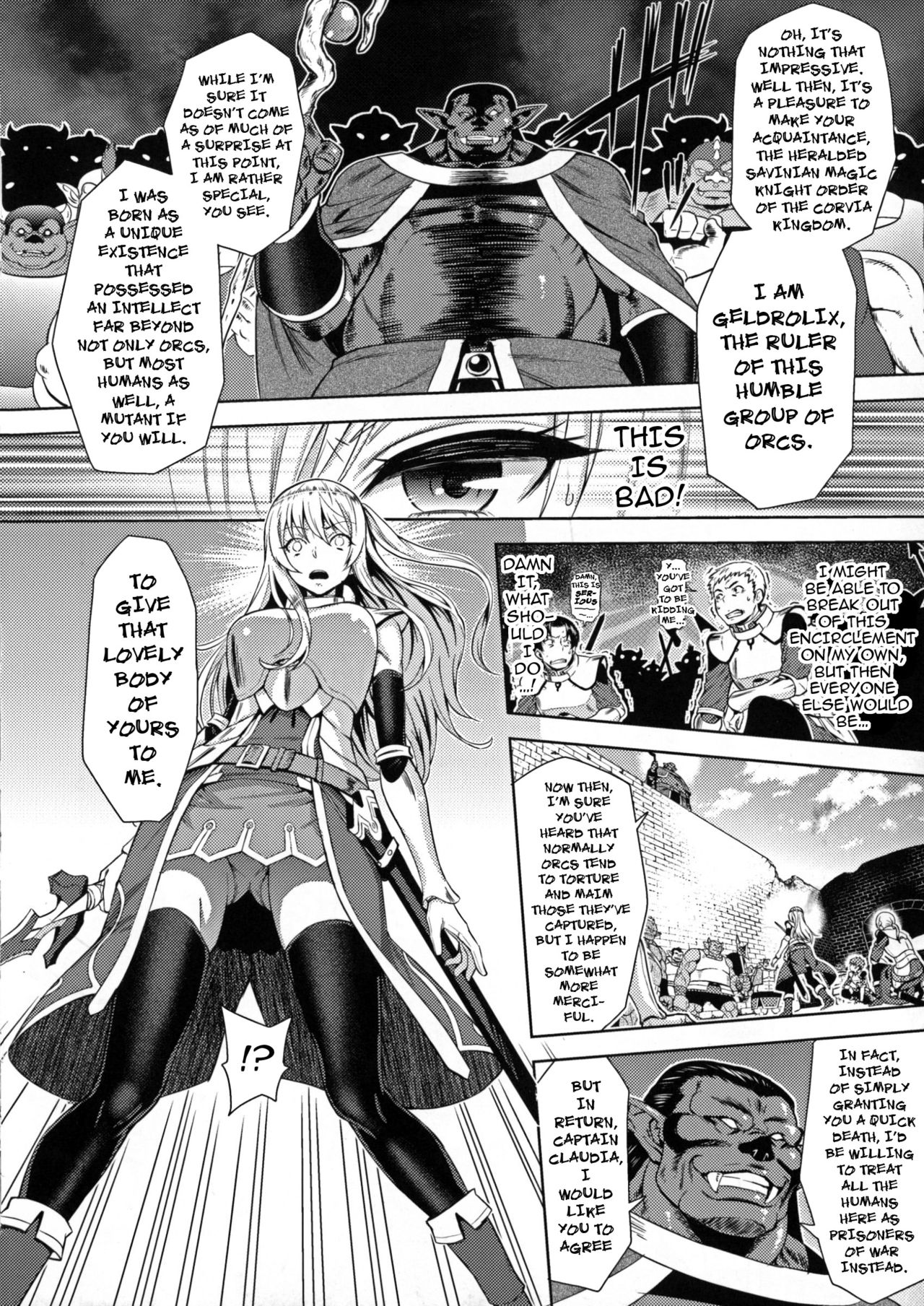 Erona ~Orc no Inmon ni Okasareta Onna Kishi no Matsuro~ | Erona ~The Fall of a Beautiful Knight Cursed with the Lewd Mark of an Orc~ page 9 full