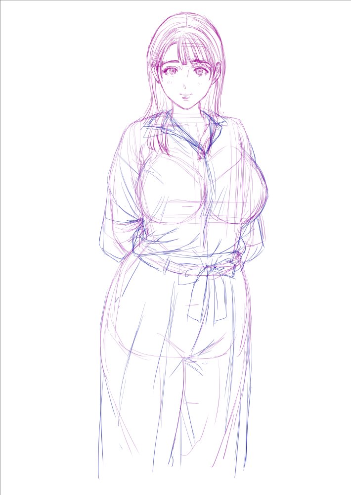 近女誘惑 仮題 温泉旅行編 ラフ page 1 full