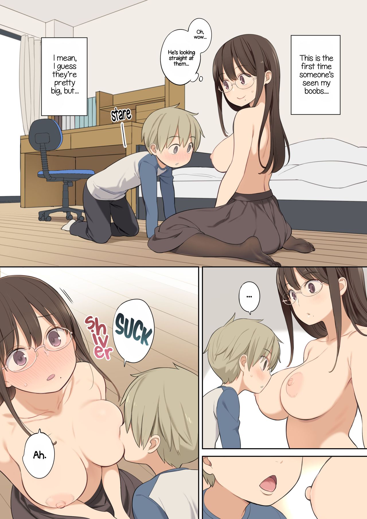 Oppai o Sawarasete Kureru Katei Kyoushi no Onee-san no Hanashi Botsu Page | A Story About a Female Tutor Who Has You Touch Her Breasts page 1 full