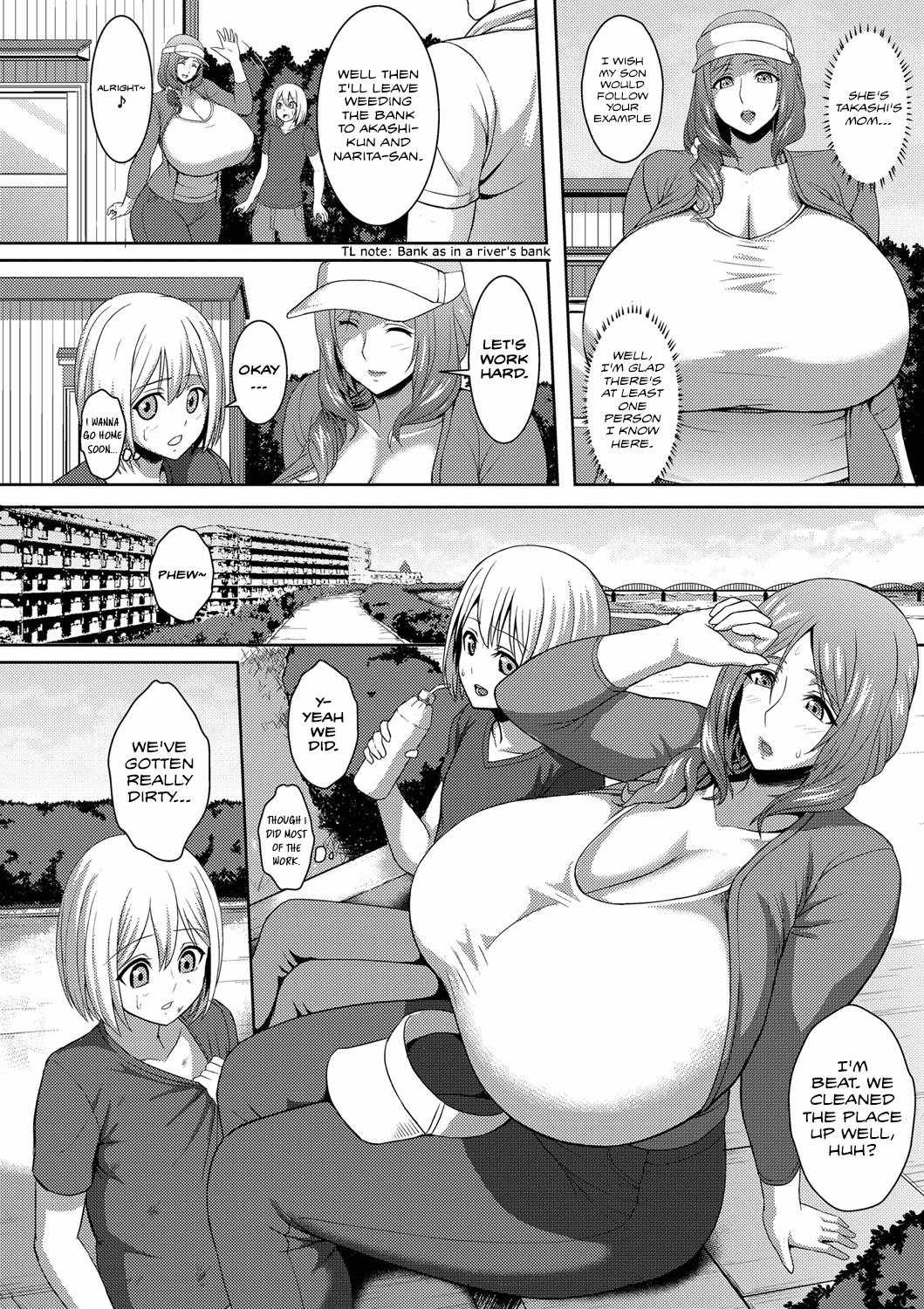Chounyuu Okaa-san Chounai Souji de Hito Yogore | Big-Breasted Mom Getting Dirty in the Neighbourhood Clean-up page 2 full