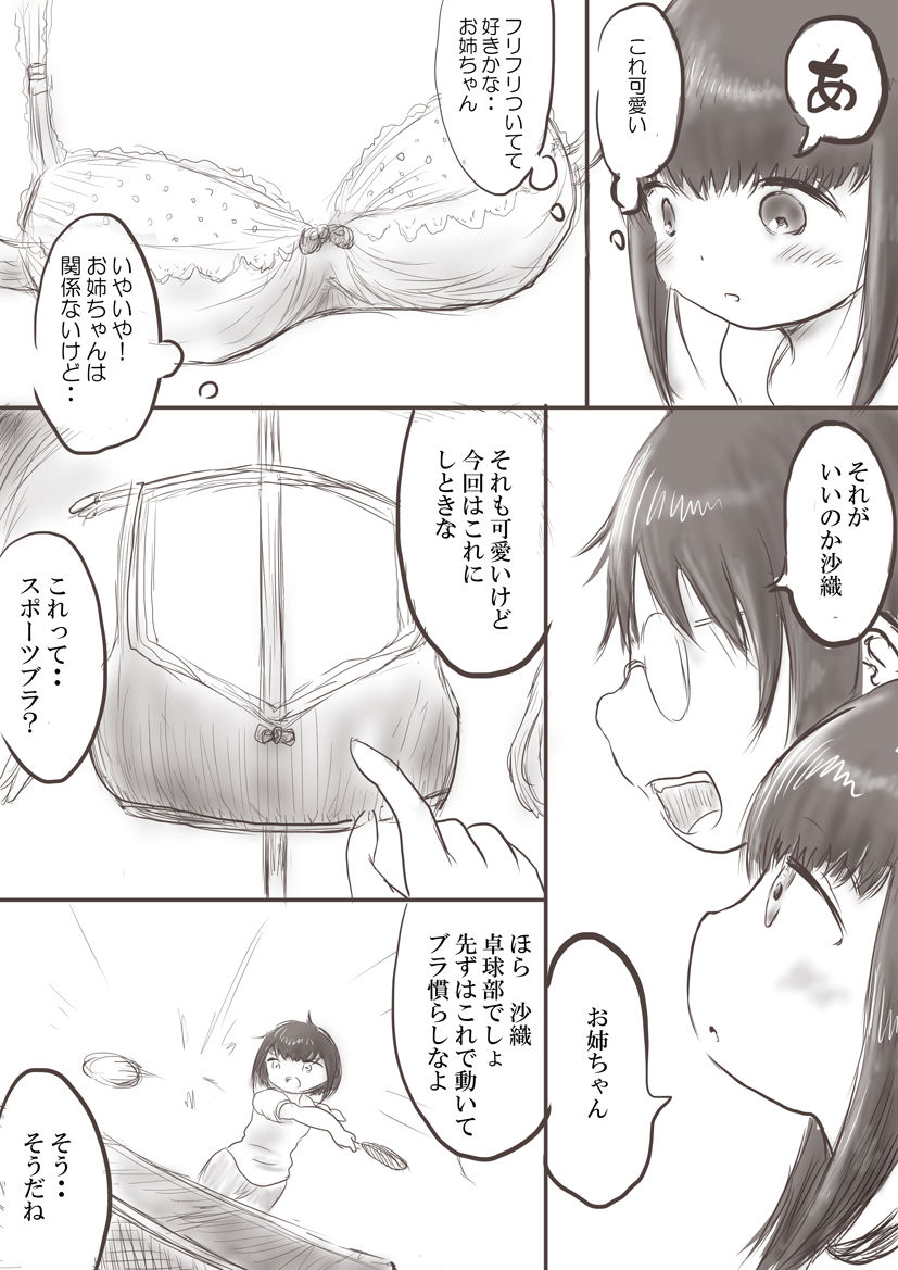Onee-chan to Saori no Hajimete Bra page 3 full