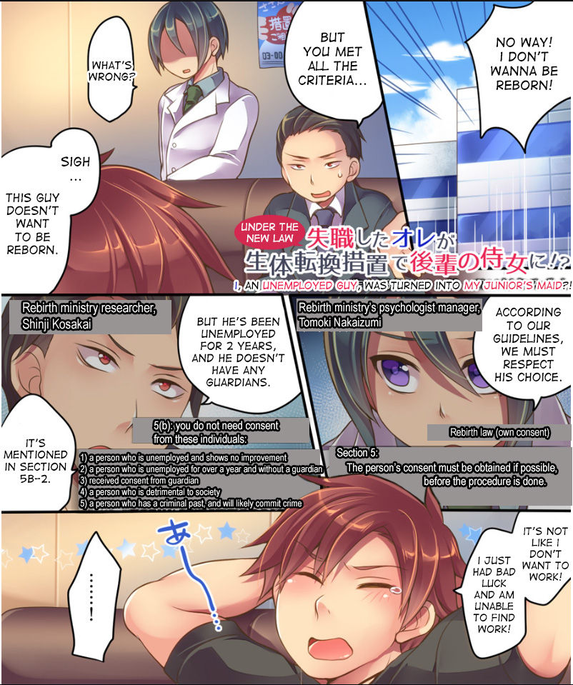 Shisshoku Shita Ore ga Seitai Tenkan Sochi de Kouhai no Jijo ni!? page 2 full