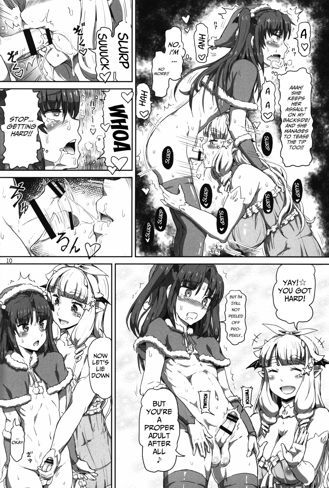 Onee-sama na Succubus to Josou Santa-chan | Mature Succubus and Young Santa-chan page 10 full