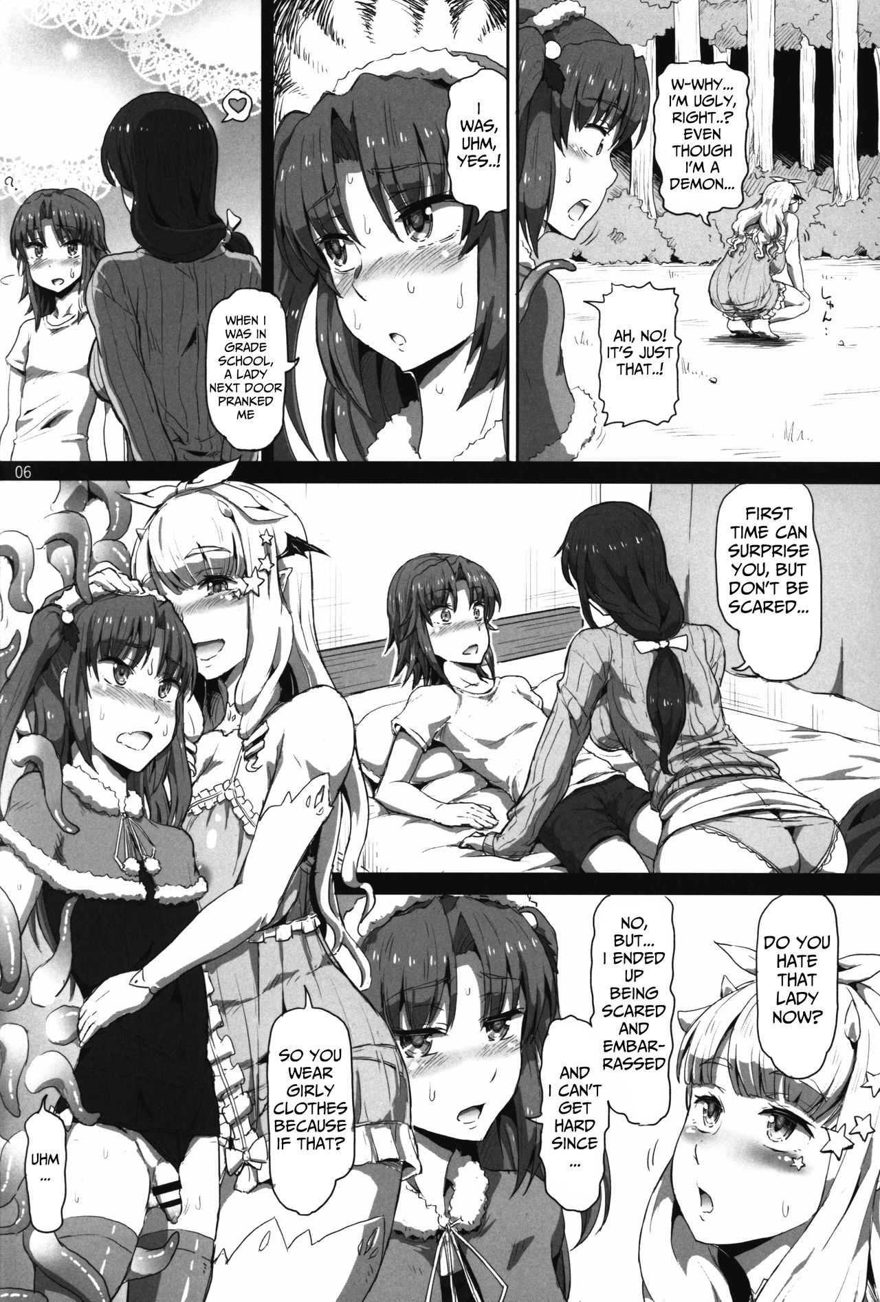 Onee-sama na Succubus to Josou Santa-chan | Mature Succubus and Young Santa-chan page 6 full