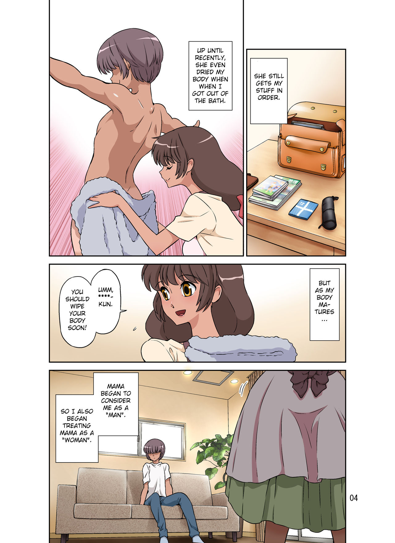 Sewayaki Mama, Musuko ni Hamerareru. page 4 full