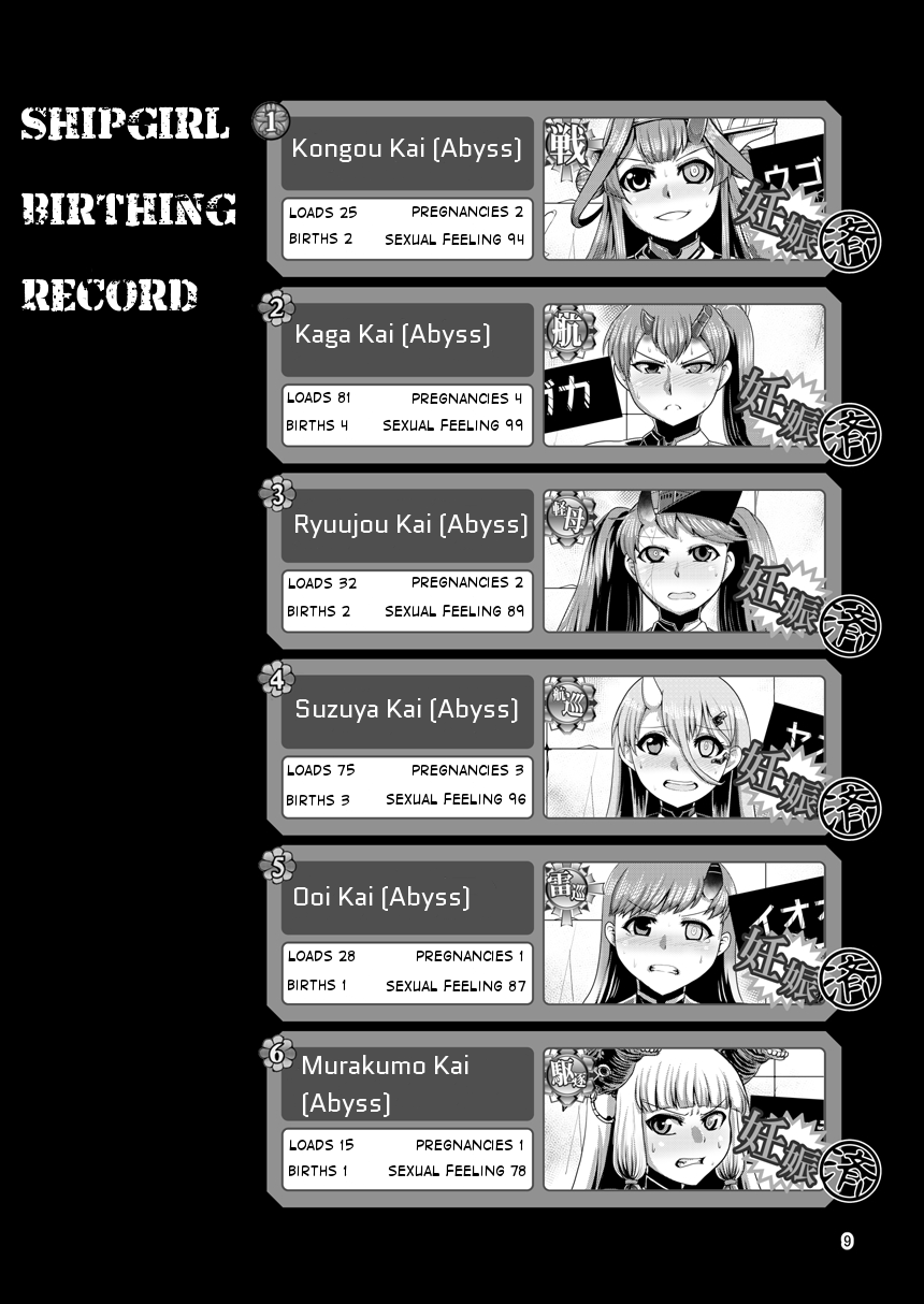 HYBREED ~Shinkai Tsuki Kanmusu Shussan Kiroku~ | HYBREED ~Abyss-Touched Shipgirl Birthing Record~ page 8 full