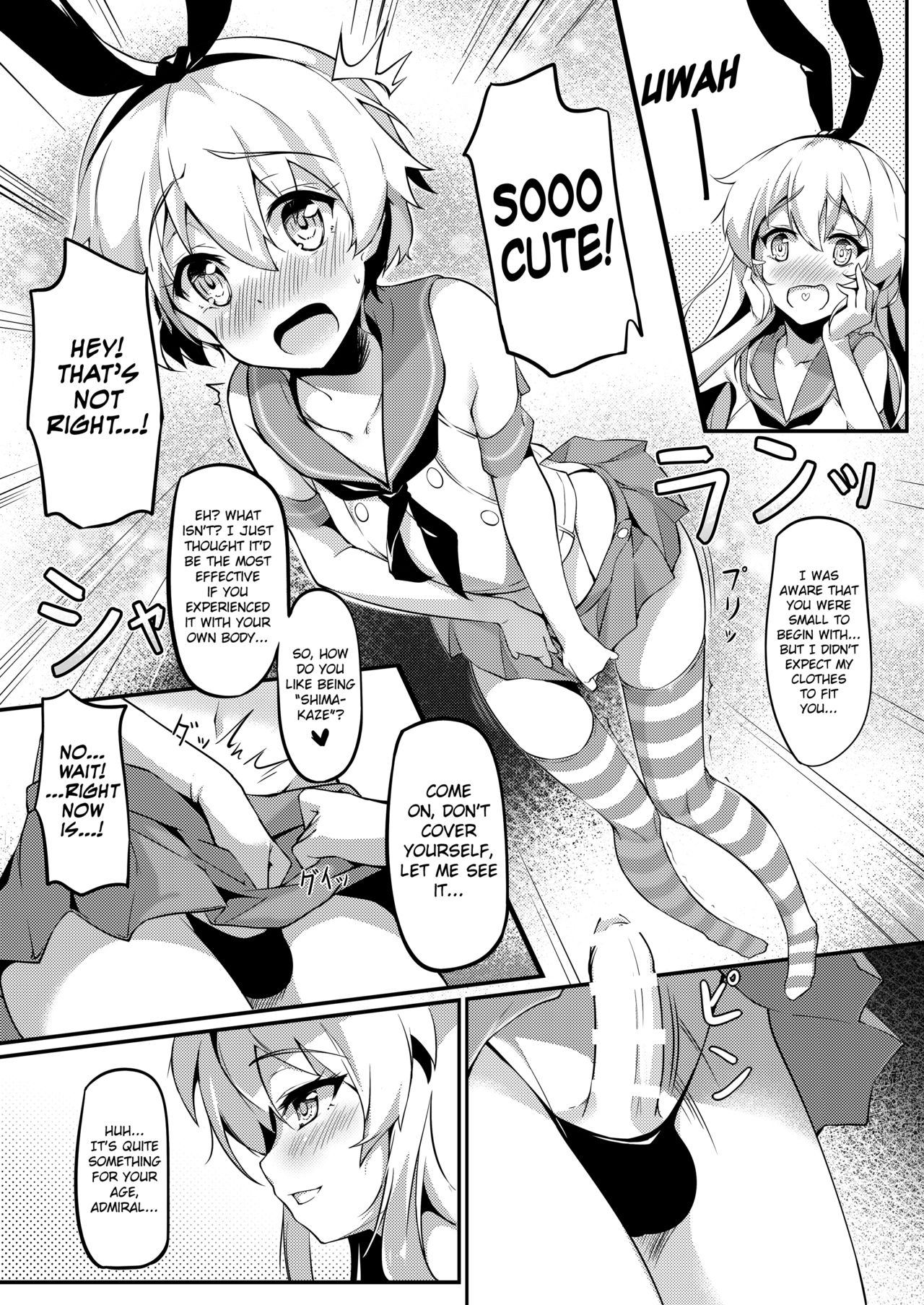 Teitoku no Shota Chinpo ga Itakunaru made Shimakaze ga Tomaranai | Shimakaze Won't Stop Until the Little Admiral's Dick Starts Hurting page 3 full