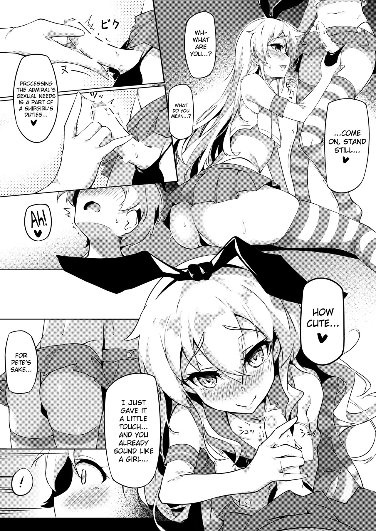 Teitoku no Shota Chinpo ga Itakunaru made Shimakaze ga Tomaranai | Shimakaze Won't Stop Until the Little Admiral's Dick Starts Hurting page 4 full