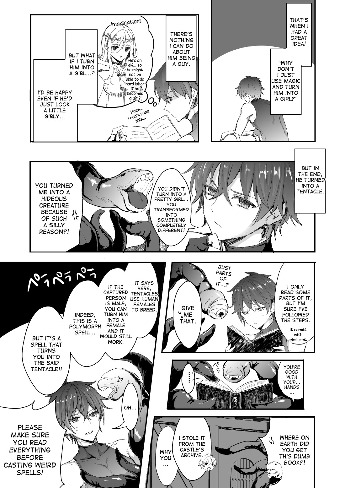 Shokushu to Nyotaika | Tentacle and Feminization page 5 full