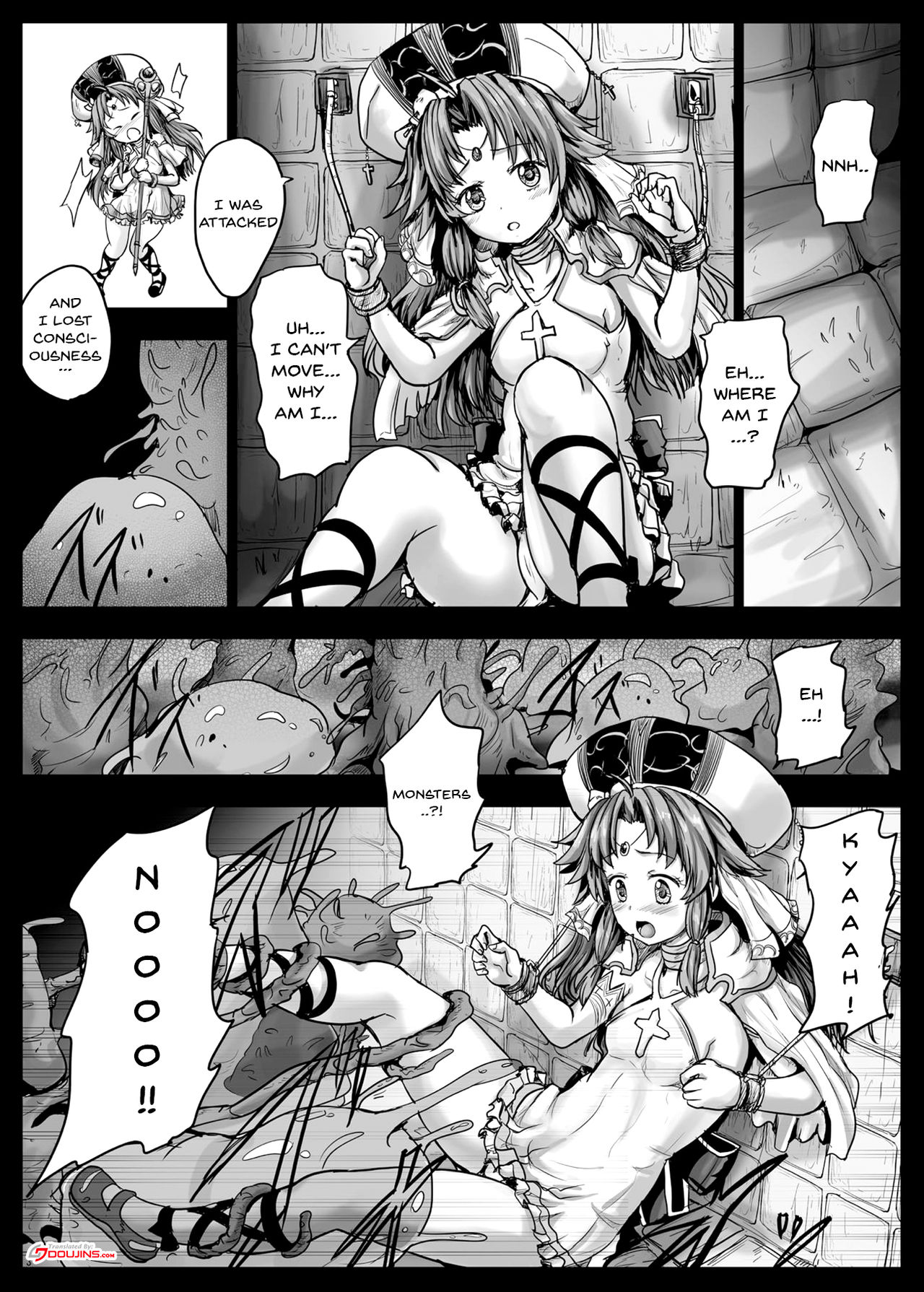 Aigis Shokushu Taisen 2 - Elyse-chan to Shokushu to Slime | Aigis Tentacle Battle 2 - Elyse-chan And The Tentacle Slime page 4 full