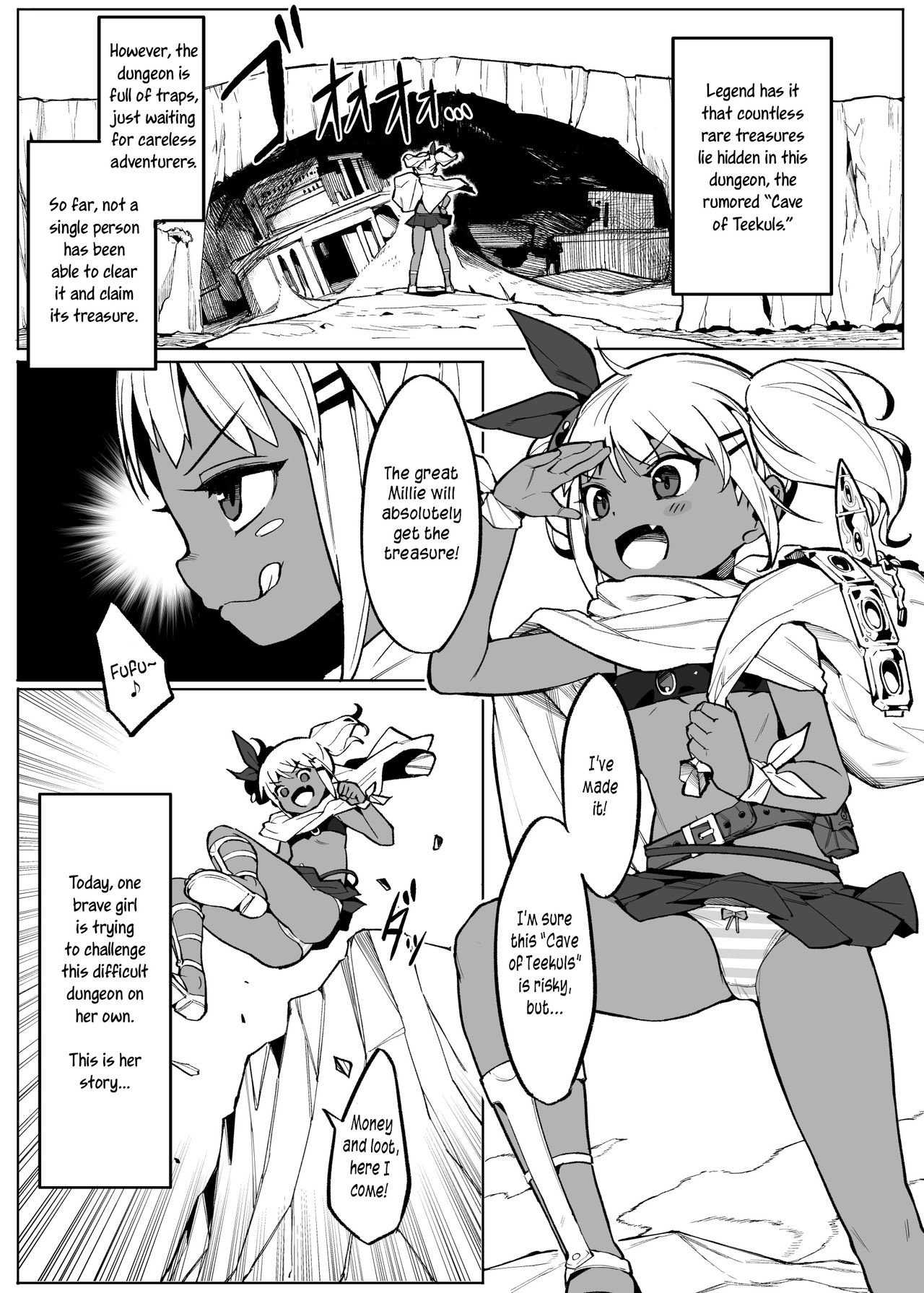 Bishoujo Touzoku Kusuguri Trap Dungeon! | Thief Girl and Tickling Trap Dungeon! page 2 full