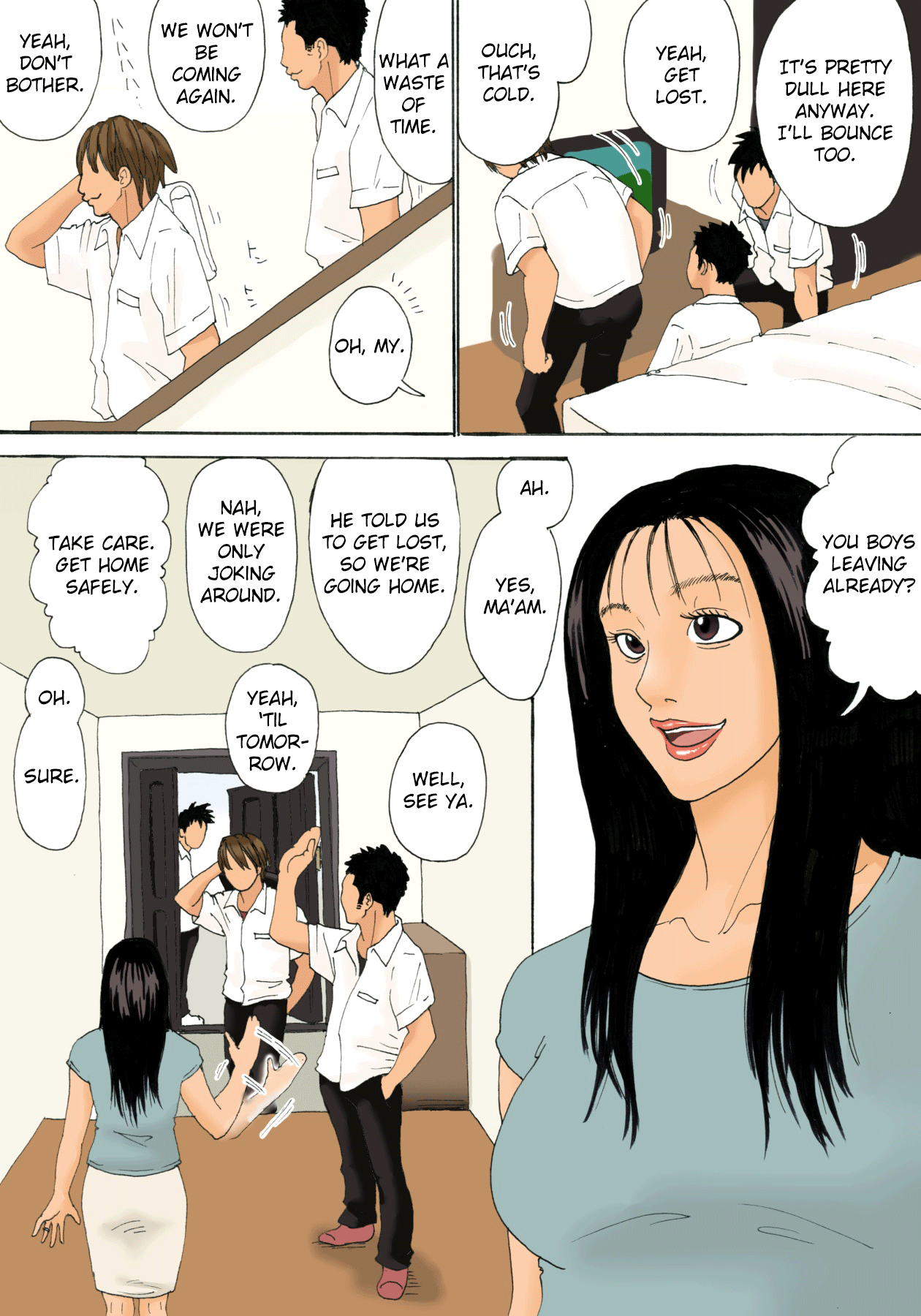 Musuko no Yuujin ni Mokugeki Sarete mo Haha no Koshi wa Tomaranai | Even Being Seen By Her Son's Friends Won't Stop Mom's Hips page 4 full
