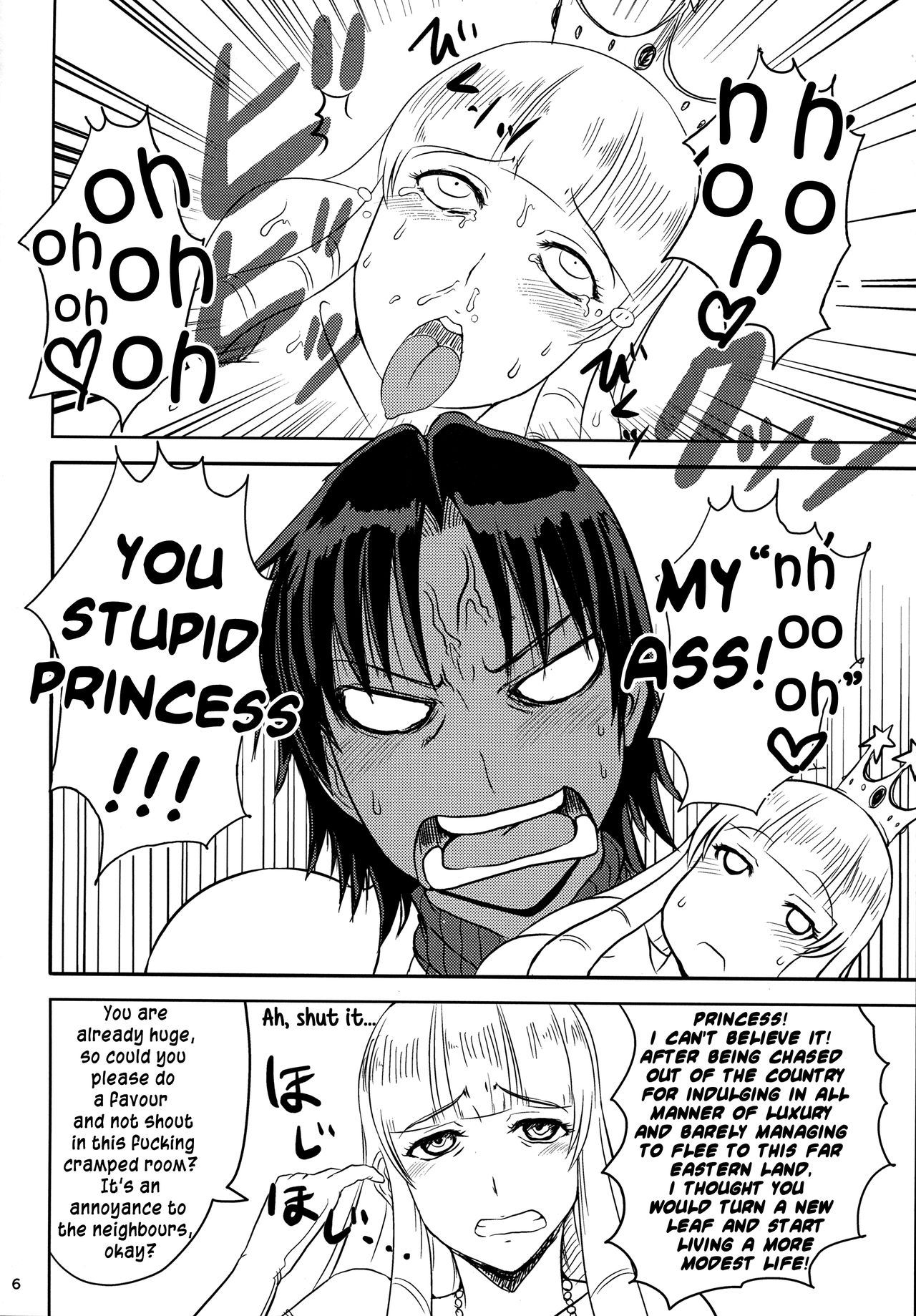 The Female Knight is brown and a 30 year old virgin, and on top of being a shotacon, she loves blonde princes. page 7 full