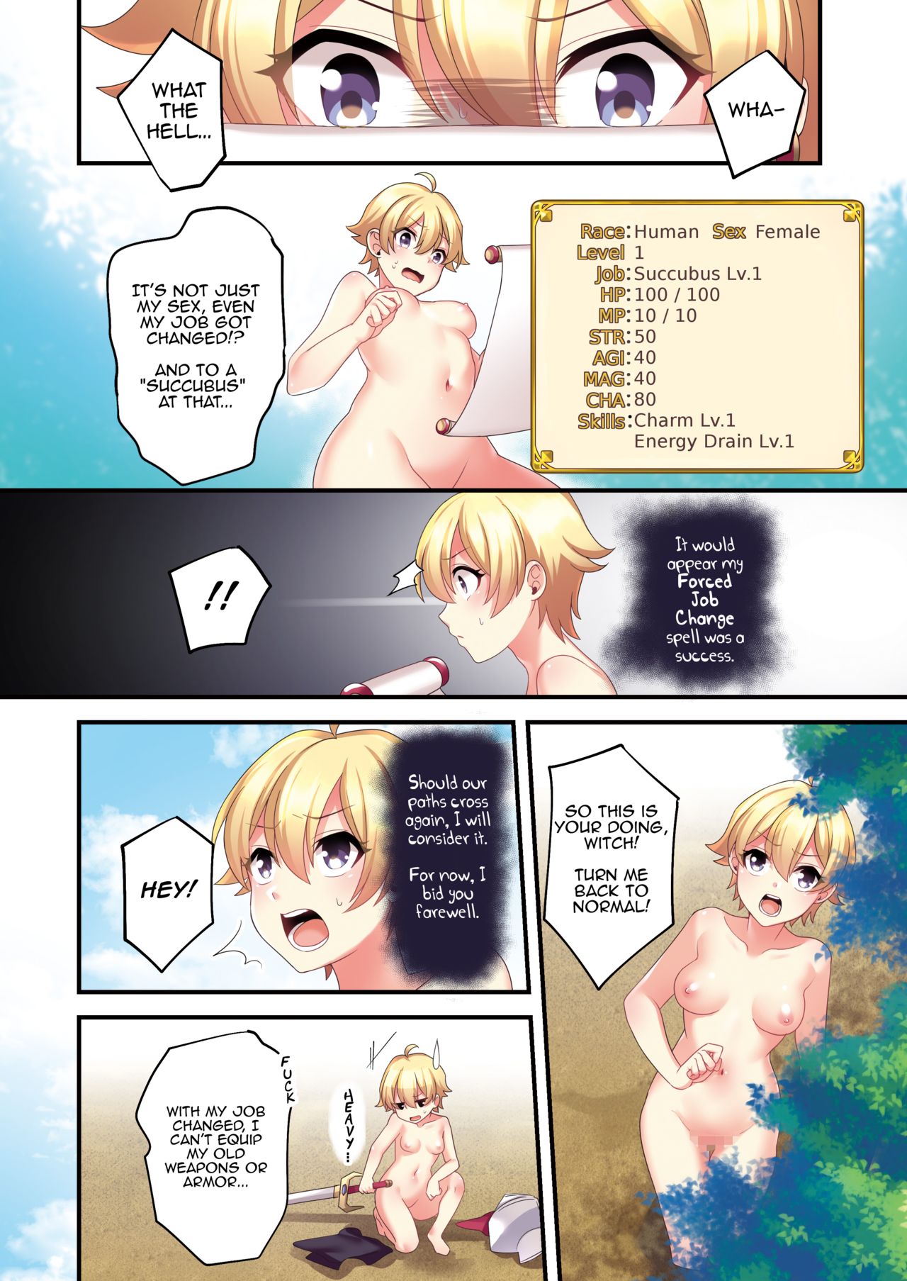 Succubus ♀ ni Kyousei Tenshoku Saserareta Ore ♂ | I  was forcibly changed into a succubus page 4 full
