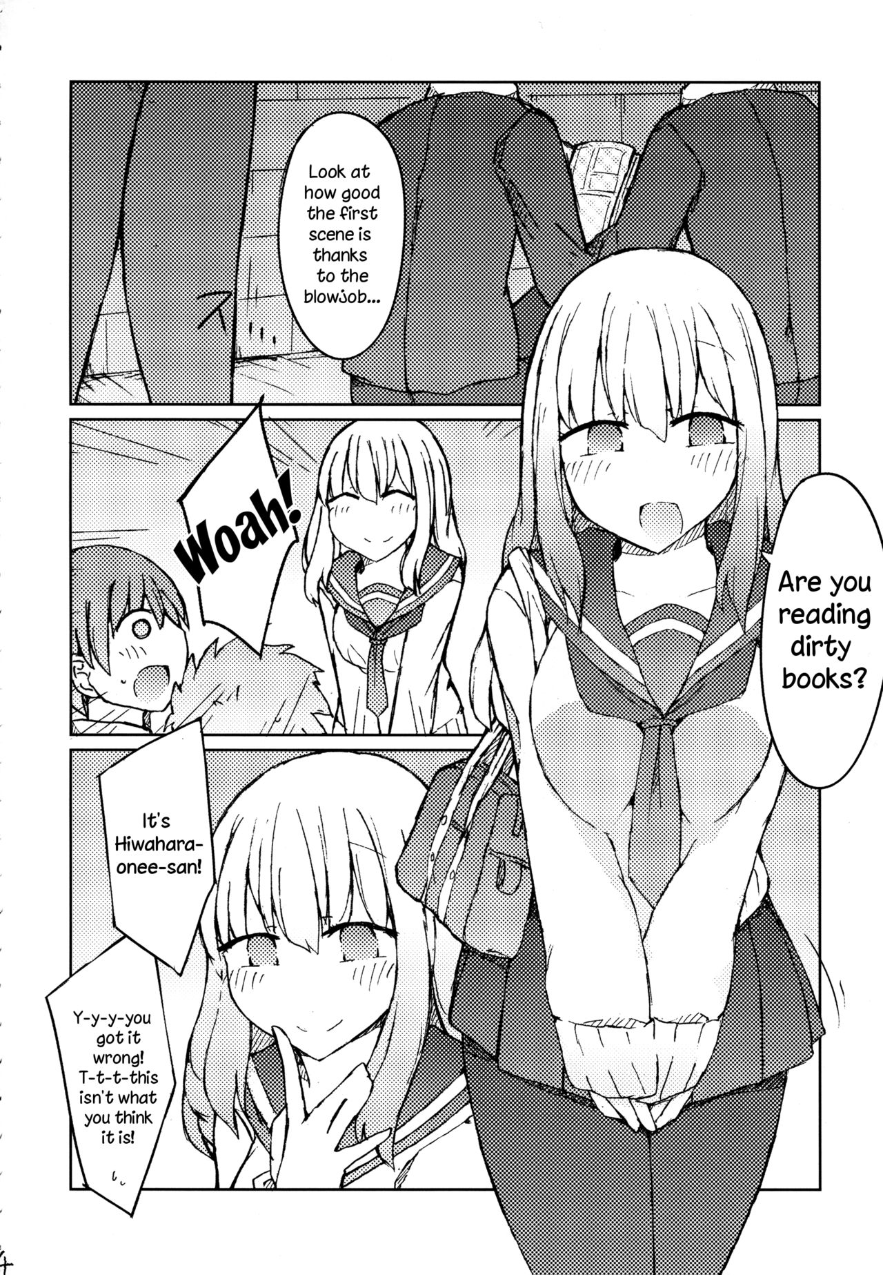 Erohon o Yondetara Kinjo no Onee-san ni Fellatio Sareta Hanashi page 3 full