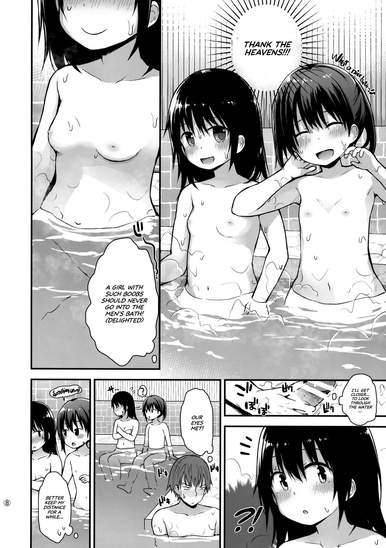 Onnanoko datte Otokoyu ni Hairitai | They may just be little girls, but they still want to enter the men's bath! page 7 full