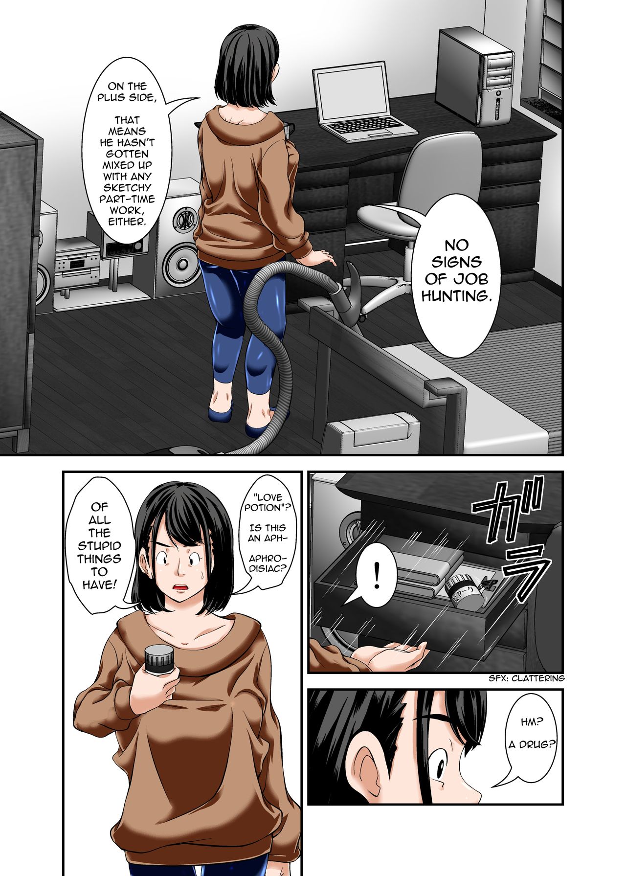 Kaa-san ga Kossori Ore no Biyaku o Nonde Katte ni Hatsujou Shita Sugata ga Ero Kattanode | My Mom Snuck In, Drank My Love Potion Without Asking, Went Into Horny Mode, and the Sheer Sexiness Led To... page 4 full