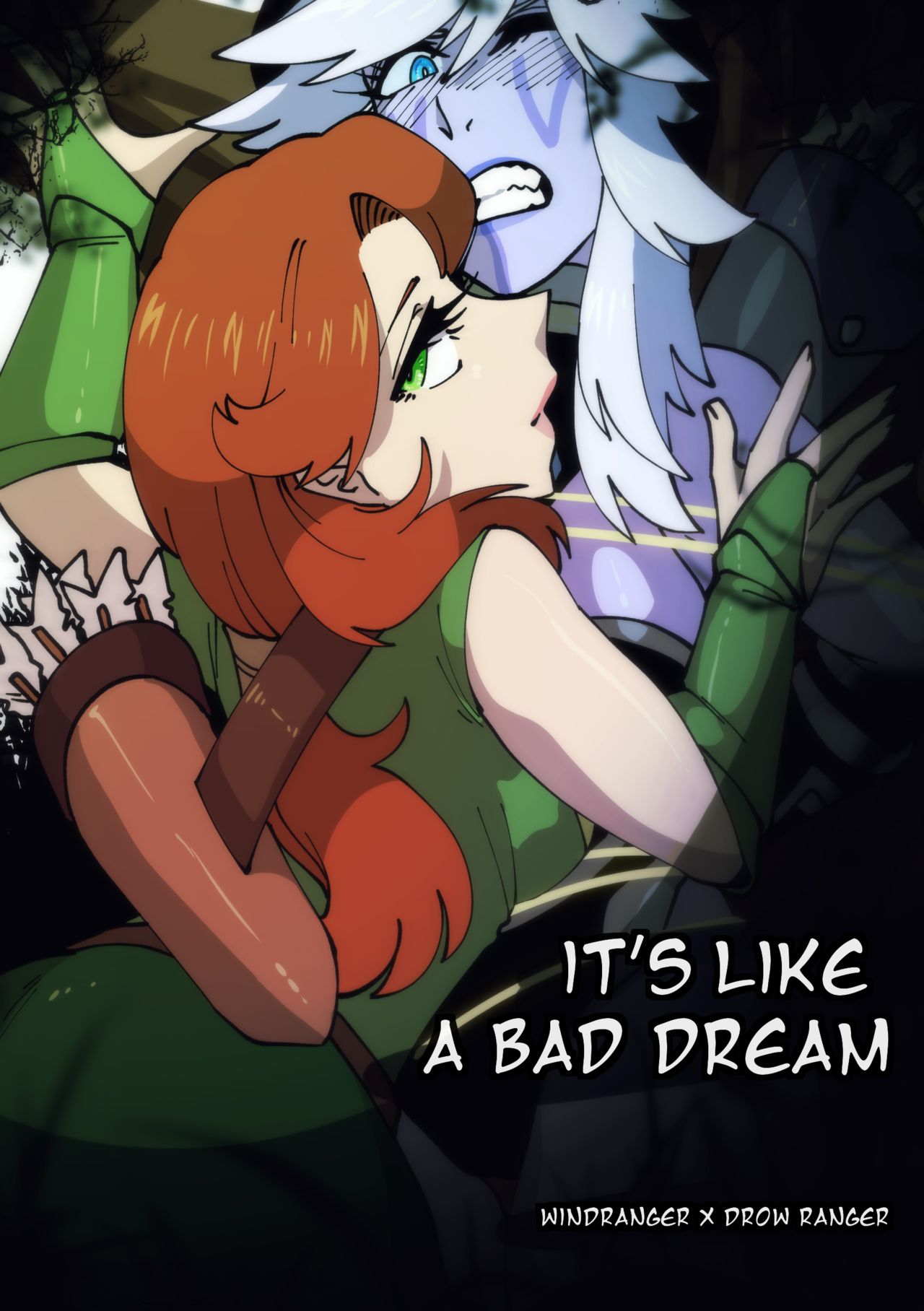 "It's Like A Bad Dream" Windranger x Drow Ranger comic by Riko page 1 full