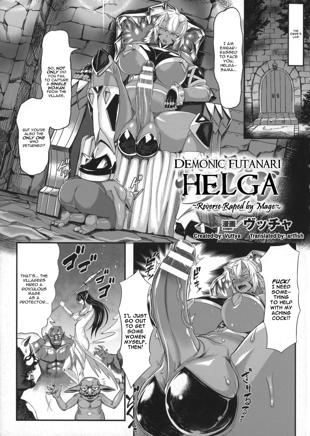 Futanari Inki Helga ~Madoushi ni Gyaku Rape~ | Demonic Futanari Helga ~ Reverse Raped By Mage ~ page 4 full