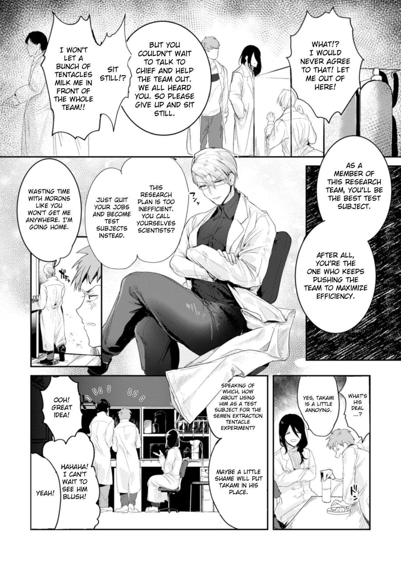 Ishiki Takai-kei Insei Shokushu Shidou Ochiyuku Pride Ch. 1 | Proud Student Broken by Tentacles Ch. 1 page 4 full