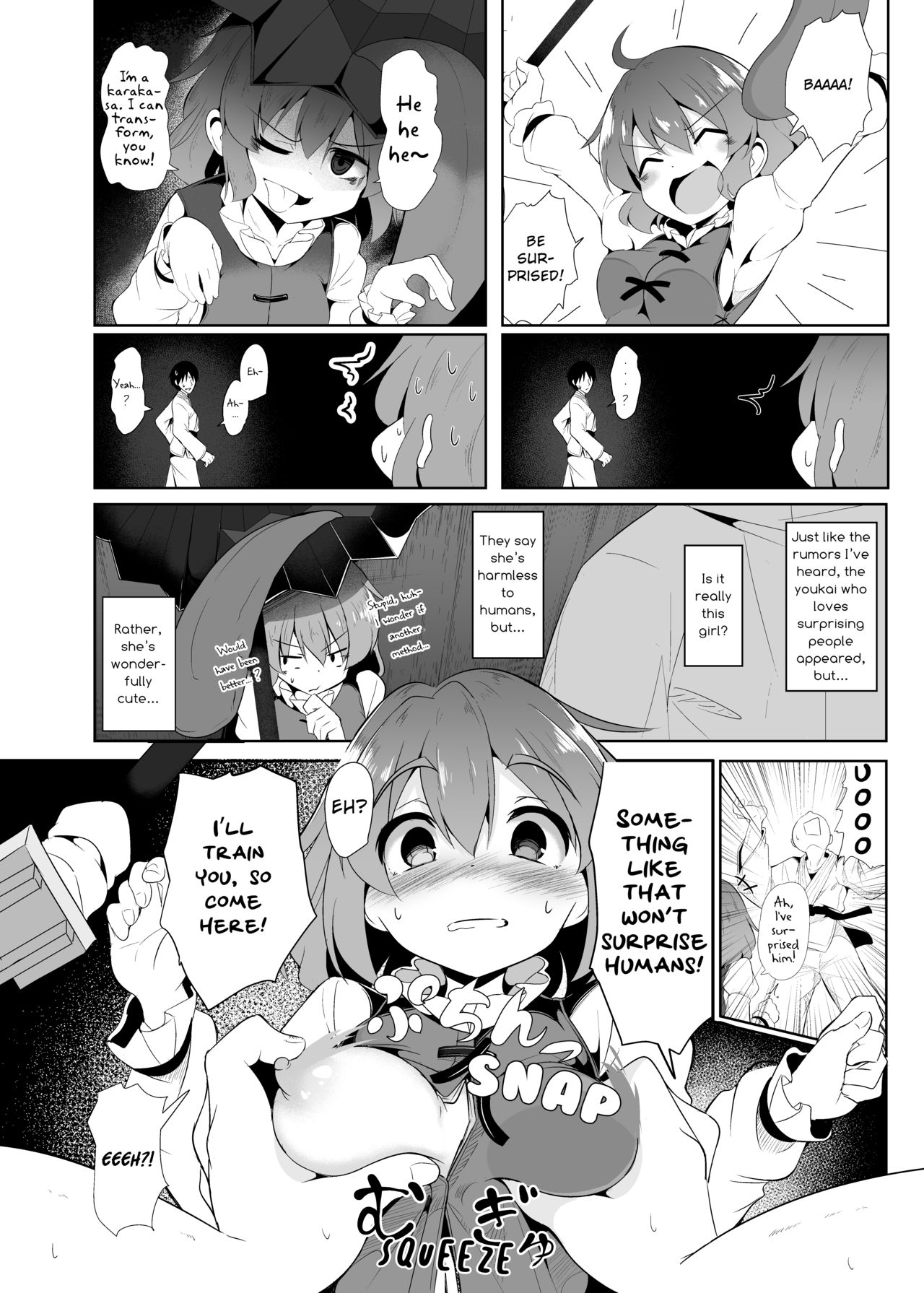 Uso no Odorokashikata o Oshierarete Tokuige ni Jissen suru Kogasa-chan | Kogasa-chan Who Teaches and Proudly Practices the False Way of Surprising page 3 full