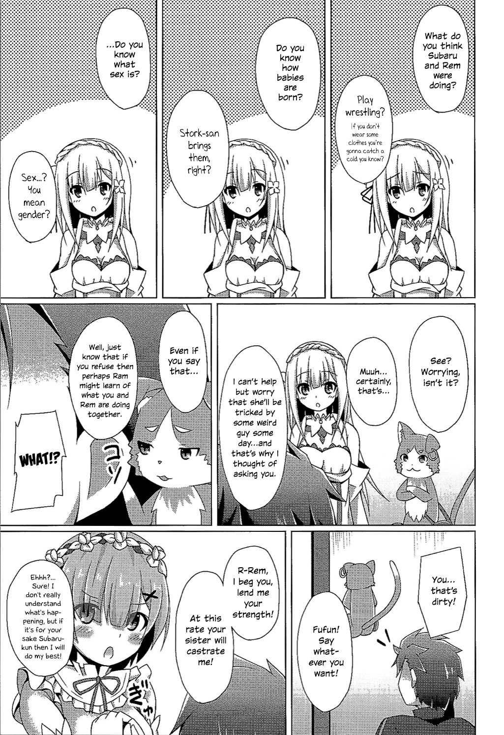 Oshiete Rem Sensei - Emilia-tan to Manabu Hajimete no SEX | Teach me, Rem-sensei! An introduction to sex with Emilia-tan page 6 full