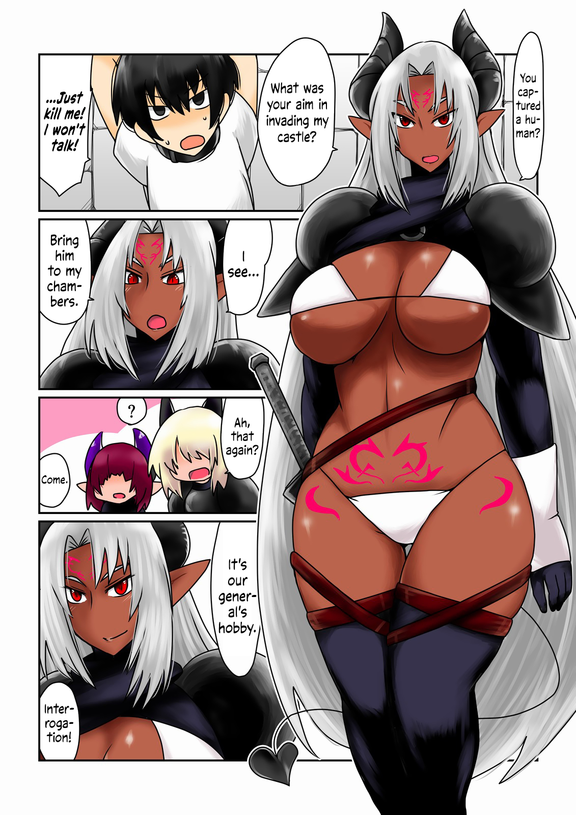 Kasshoku Akuma ni Tsukamatte. | Captured by a Brown Succubus page 1 full