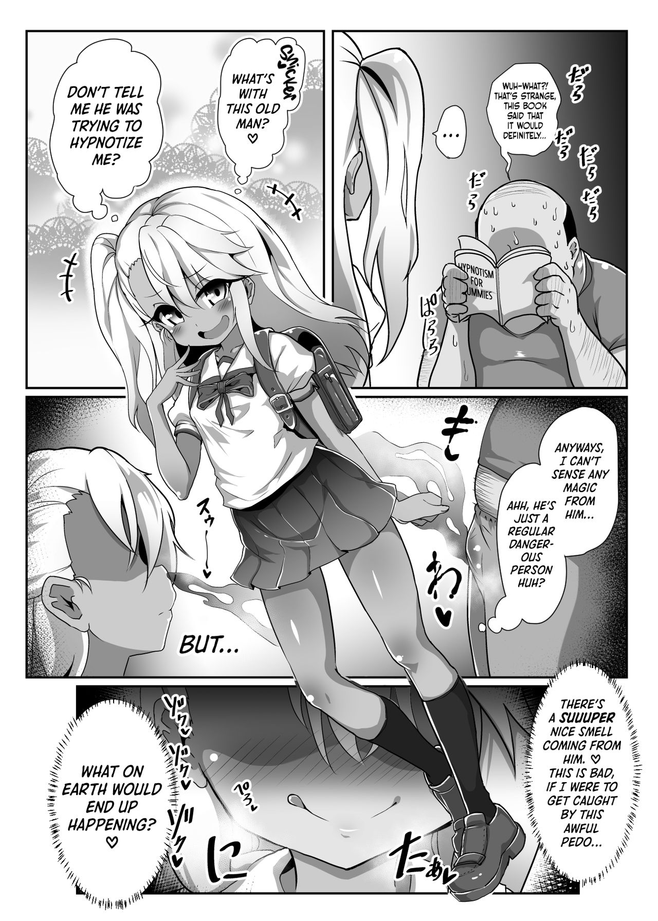 A book where Chloe-chan pretends to be hypnotized and relentlessly gives birth over and over to a disgusting old micro-dicked virgin’s babies. page 3 full