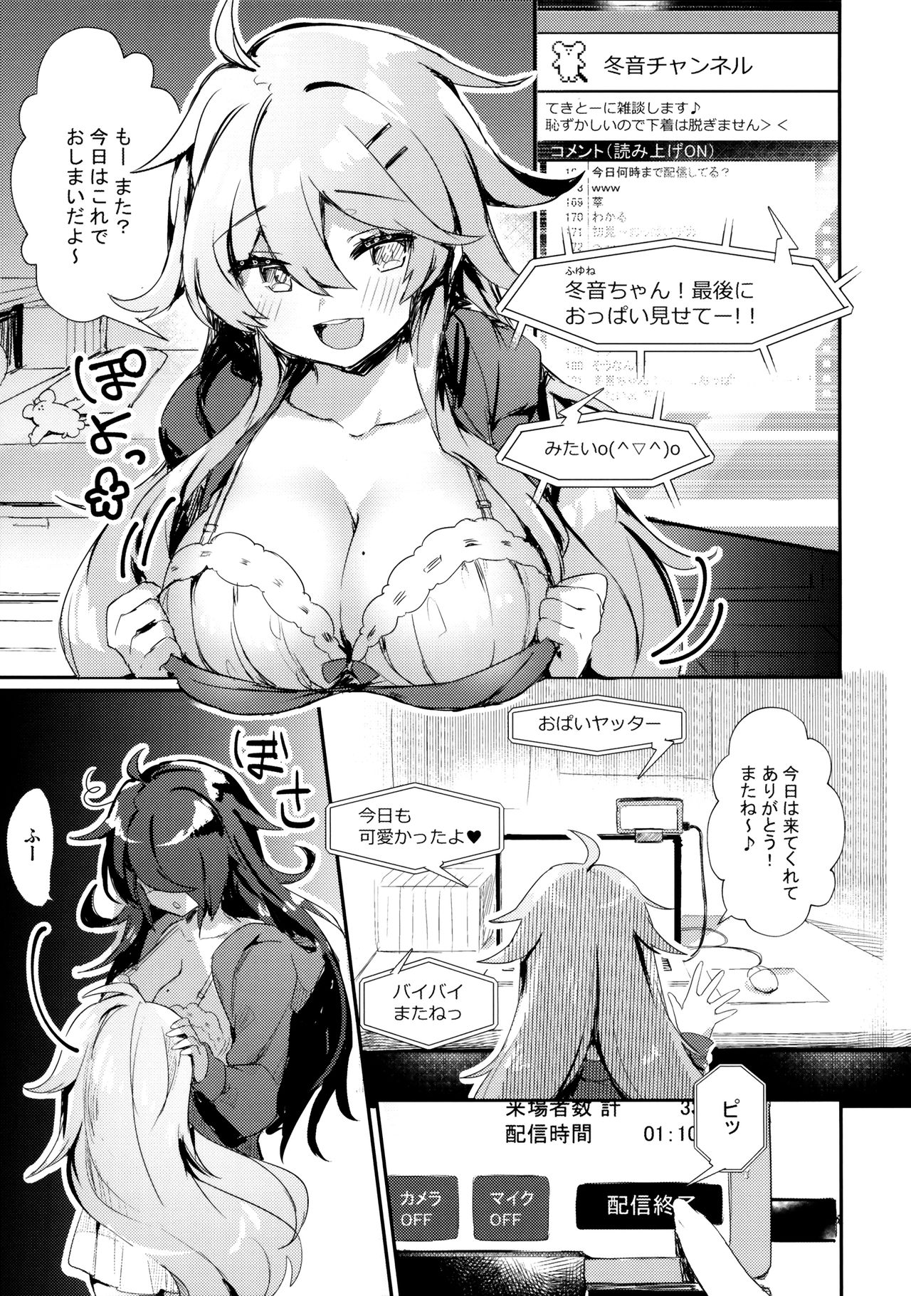Nekura no Musume ga Ero Namanushi datta node Haishin de Okashitemita page 4 full