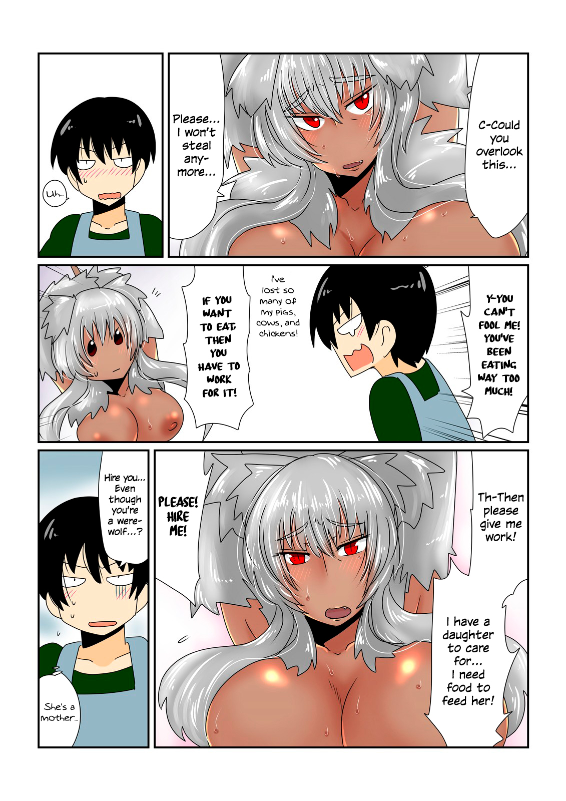 Game Over -Kasshoku Jinrou  Hen- | Game Over -Brown Mama Wolf Edition- page 2 full