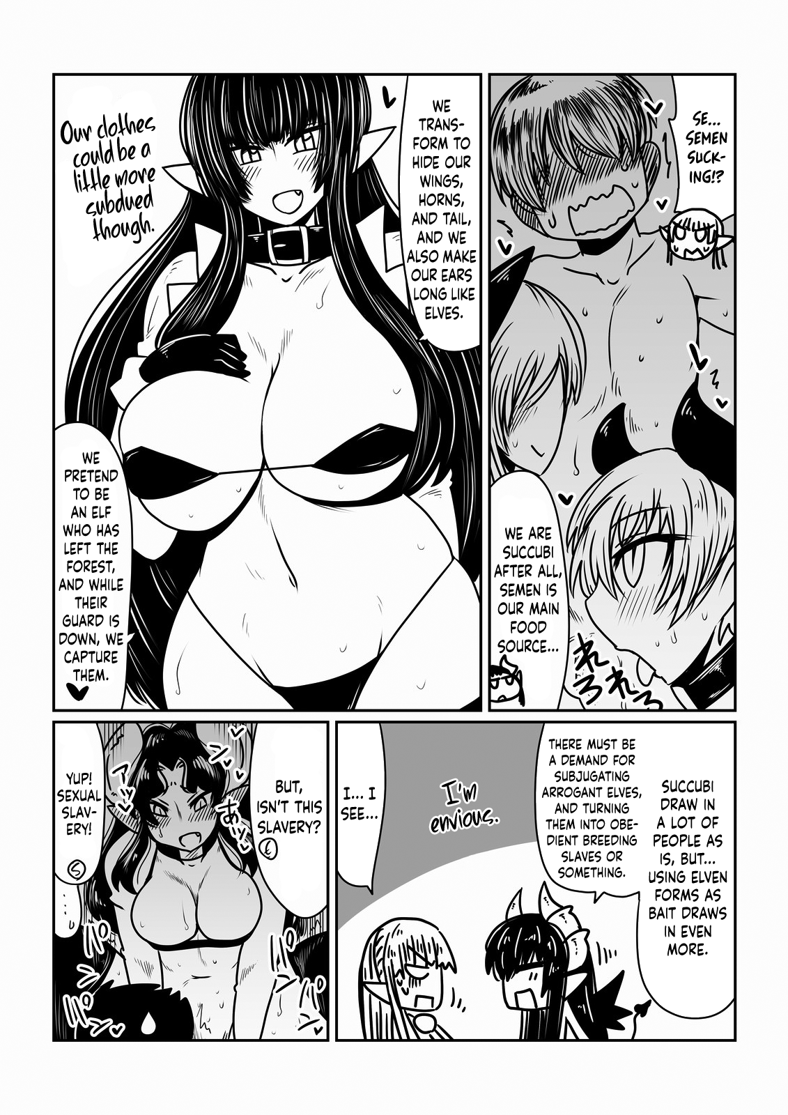 Elf-san to Succubus-san. | An Elf And A Succubus. page 6 full