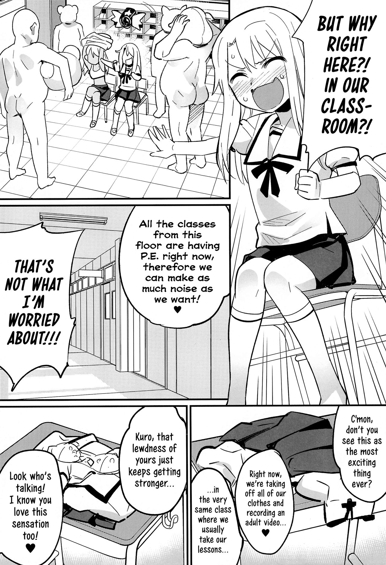Illya to Kuro no Dohentai Kounai Roshutsu Sex!! | Illya and Kuro, the Kinky Girls having Public Sex at their School! page 3 full
