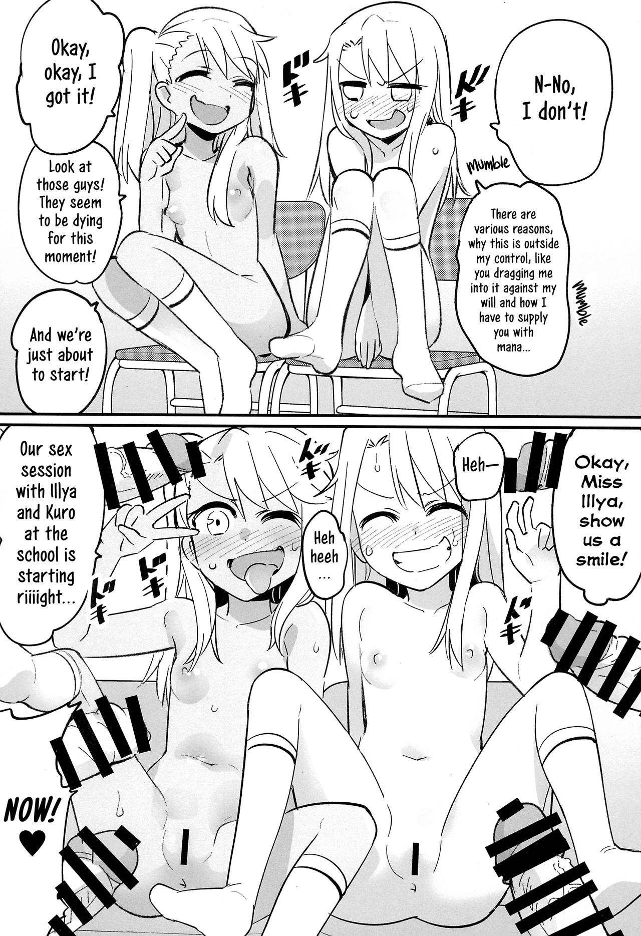 Illya to Kuro no Dohentai Kounai Roshutsu Sex!! | Illya and Kuro, the Kinky Girls having Public Sex at their School! page 4 full