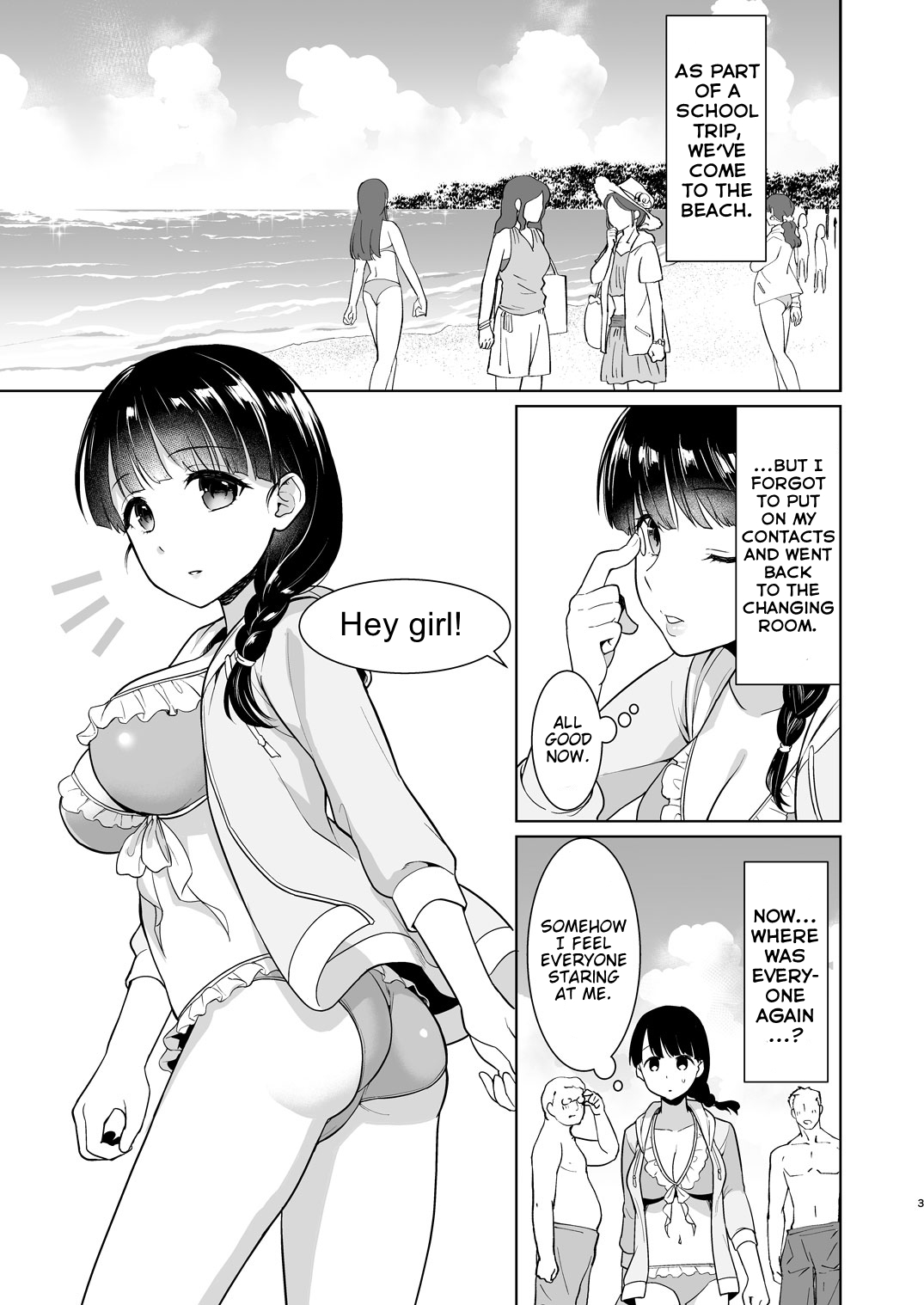 Iya da to Ienai Jimikei Shoujo to Hamabe no Gaikokujin Ryokoukyaku page 2 full