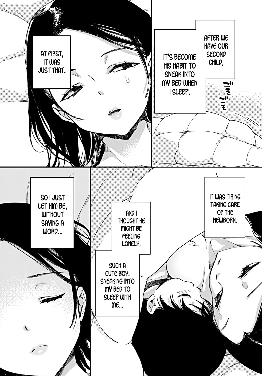 Jitsubo no Kyonyuu o Musaboru Shota wa Aijou to Bonyuu o Sosogareru | Pouring love and breast milk into the shota who craves his mother’s big breasts page 2 full