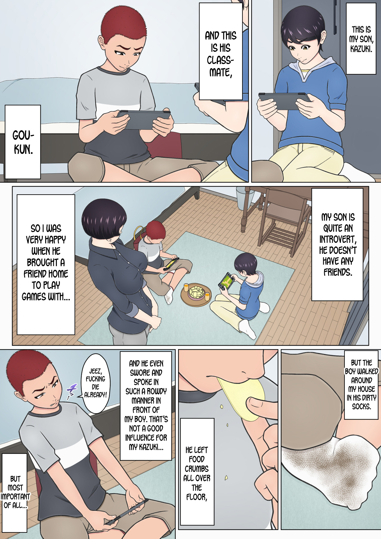 Musuko no Doukyuusei o Dorobou Atsukai Shite Shimatta Bakkari ni... ~Shitagi Feti no Warugaki ni Yowami o Nigirarete Shimatta Tsuyoki Mama~ page 4 full
