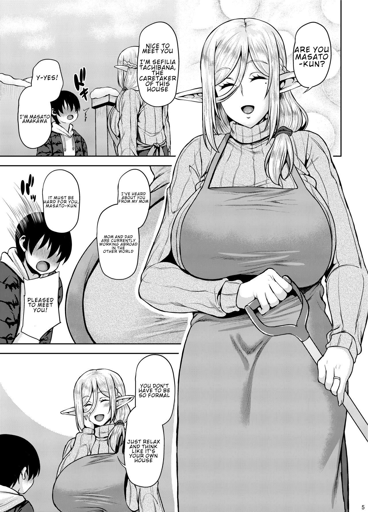 Miboujin Elf no Kanrinin-san to H Shichau Hon page 4 full