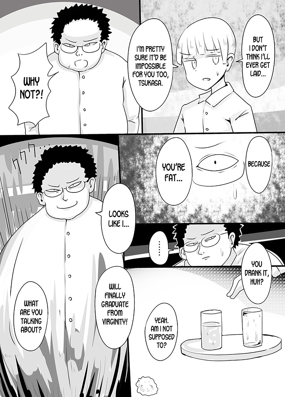 Shiraga no Danshi Koukousei ga Akuyuu ni Hamerarete Ayashii Kusuri o Nomasaretara Nyotaika Shite Shimattakeredo Nashikuzushi-teki ni SEX suru Funiki ni Natte Iru. page 4 full