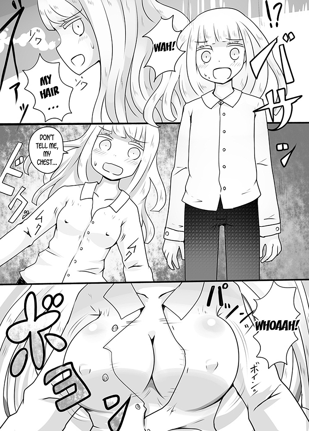 Shiraga no Danshi Koukousei ga Akuyuu ni Hamerarete Ayashii Kusuri o Nomasaretara Nyotaika Shite Shimattakeredo Nashikuzushi-teki ni SEX suru Funiki ni Natte Iru. page 6 full