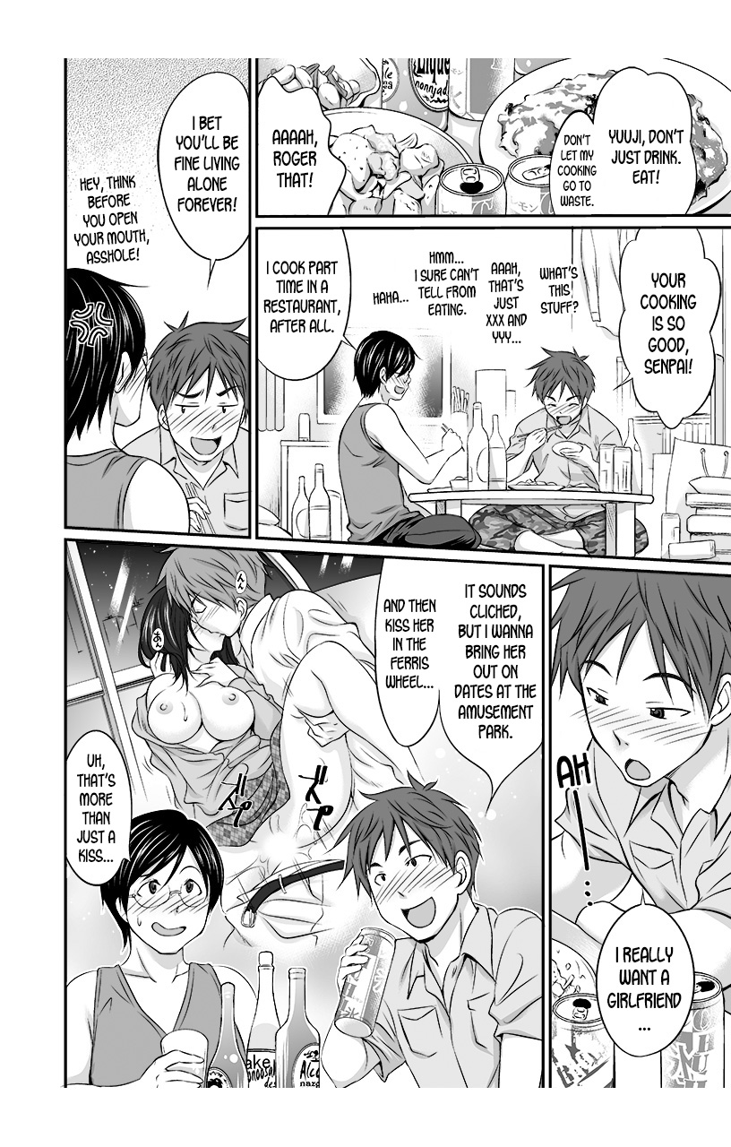 Nyotaika Taku Nomide Soko, Irecha damee! -Ore to Nyotaika Senpai to Futanari Ane no Kuro Majutsu- 1 page 4 full