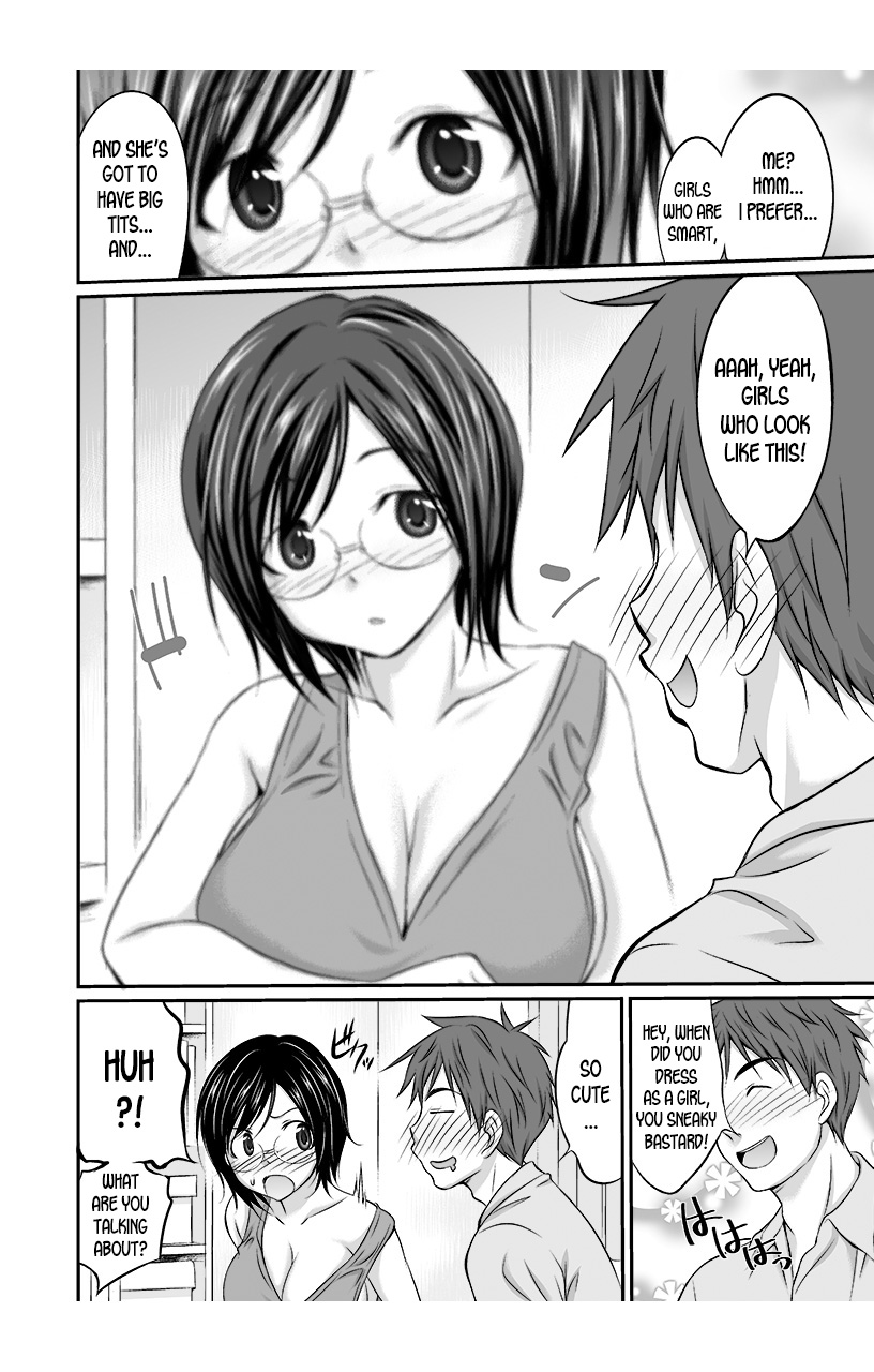 Nyotaika Taku Nomide Soko, Irecha damee! -Ore to Nyotaika Senpai to Futanari Ane no Kuro Majutsu- 1 page 6 full