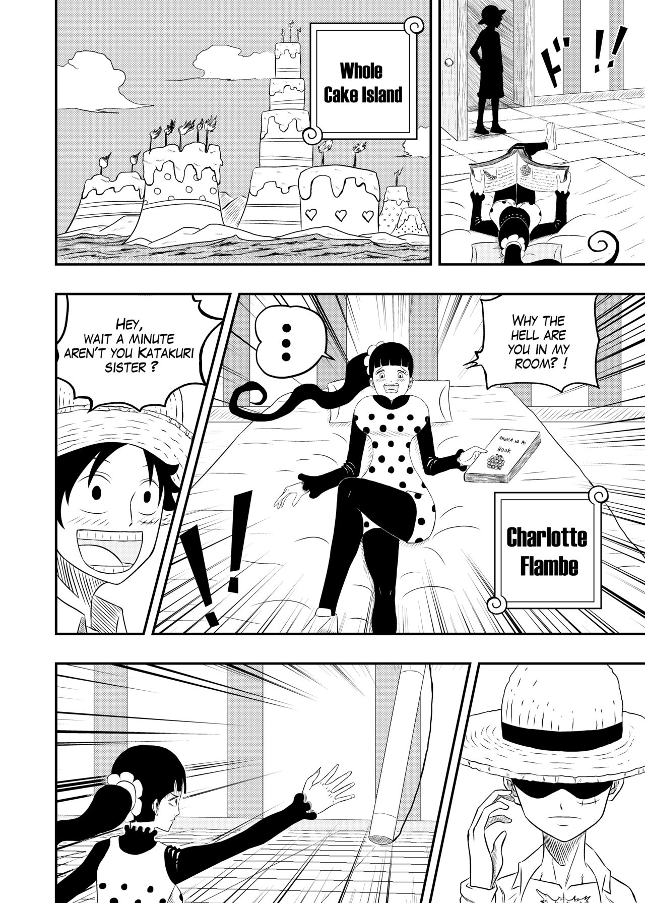Charlotte Flampe x Luffy page 1 full