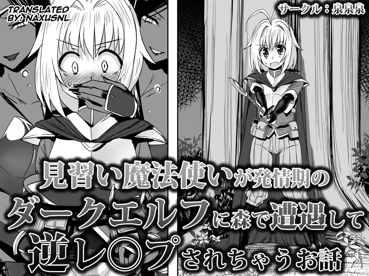 Minarai Mahoutsukai ga Hatsujouki no Dark Elf ni Mori de Souguu Shite Gyaku Rape Sarechau Ohanashi | An apprentice sorcerer encounters dark elves who are in heat in the forest and gets reverse raped page 1 full