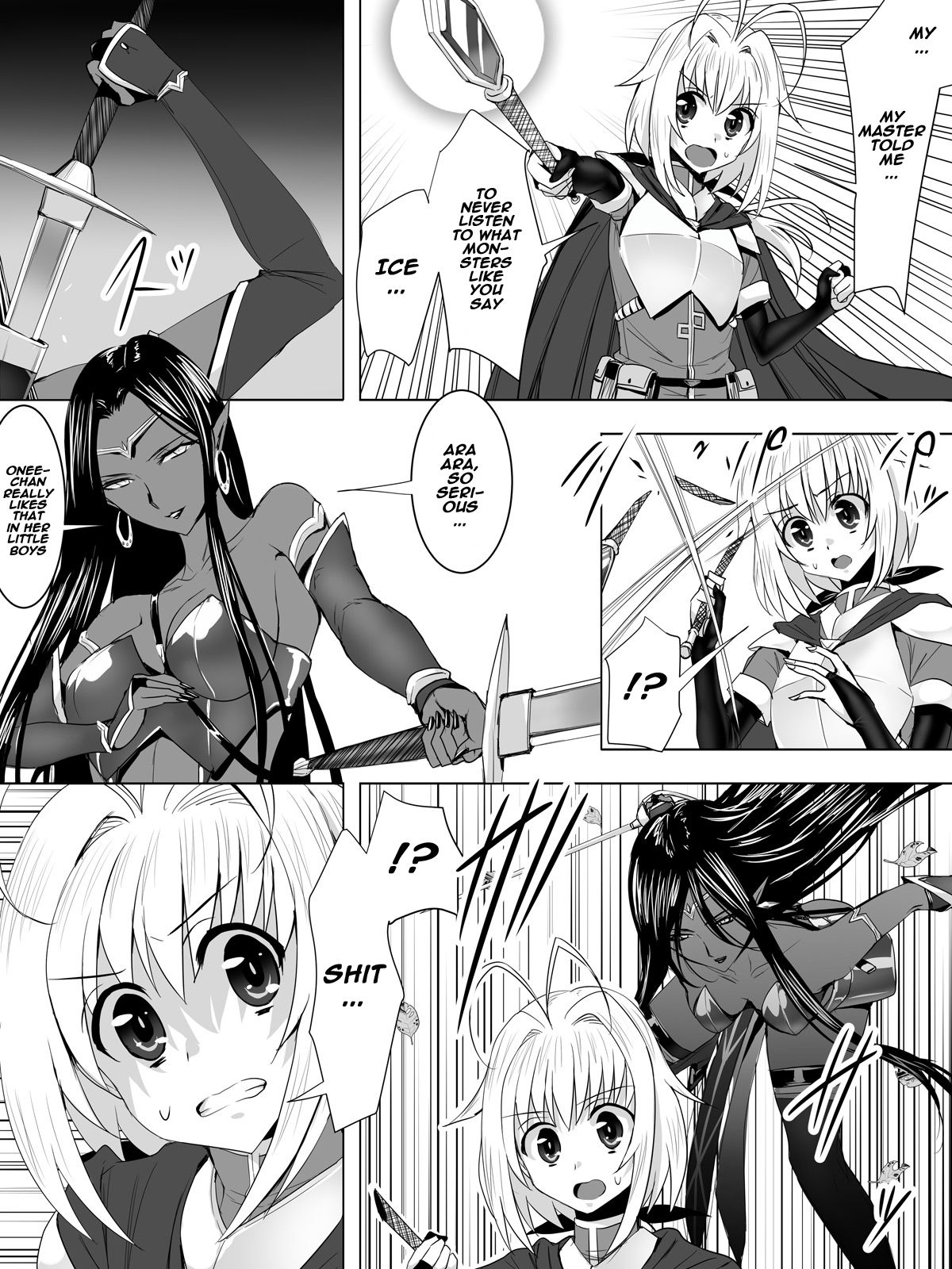 Minarai Mahoutsukai ga Hatsujouki no Dark Elf ni Mori de Souguu Shite Gyaku Rape Sarechau Ohanashi | An apprentice sorcerer encounters dark elves who are in heat in the forest and gets reverse raped page 3 full