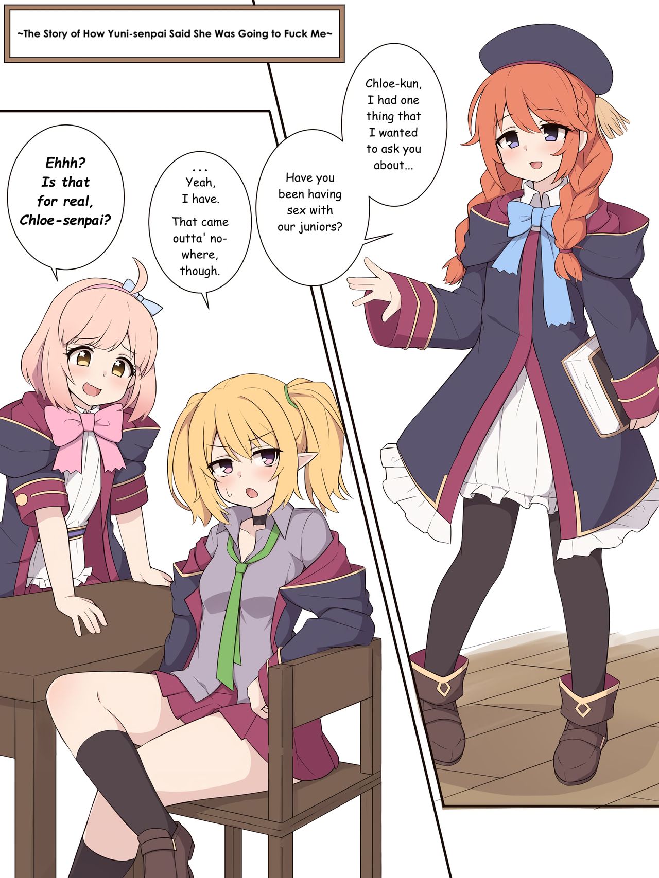 Yuni Senpai to Tanteki ni Ieba Ecchi suru Ohanashi | The Story of How Yuni-senpai Said She Was Going to Fuck Me page 1 full