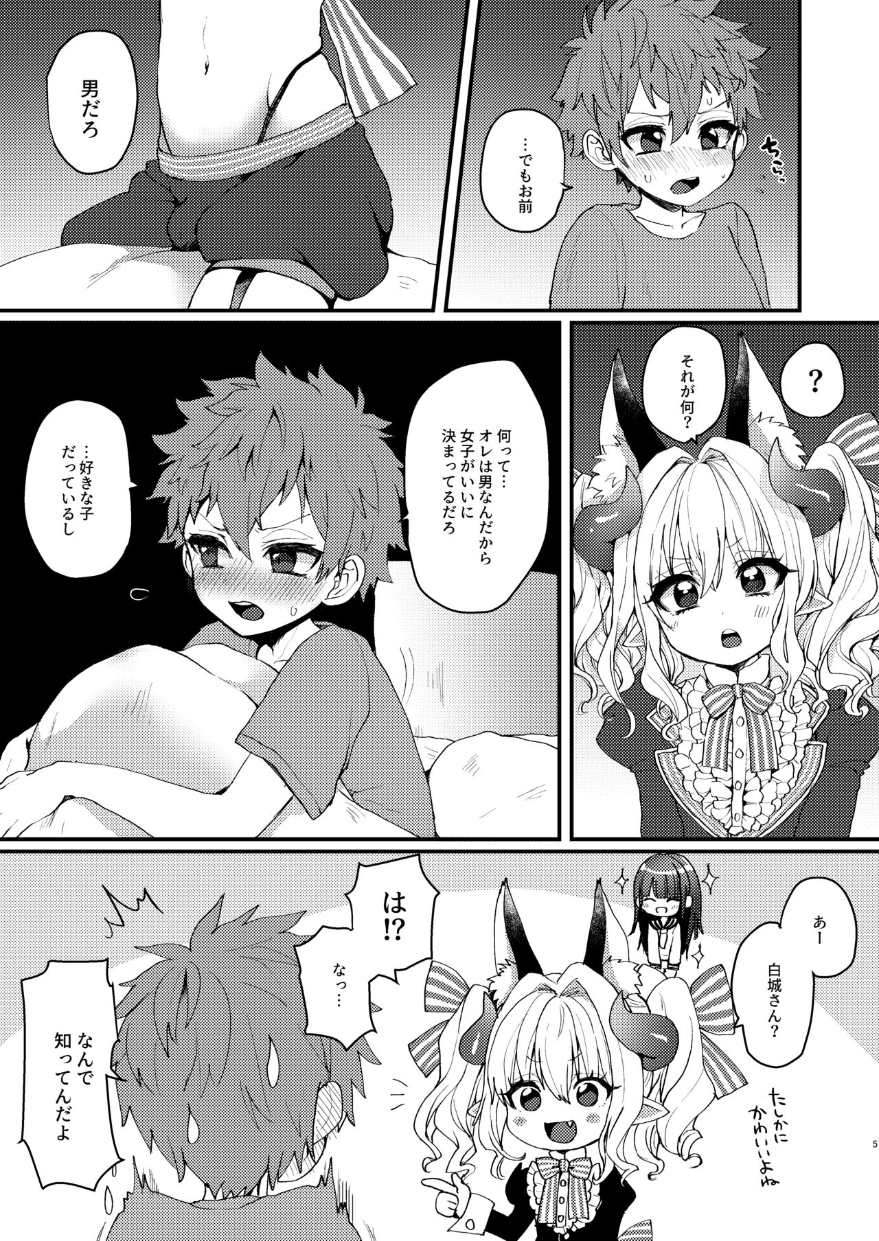 Inma-kun no Ecchi na Yume ni Nayamasareru Otokonoko no Hanashi page 5 full
