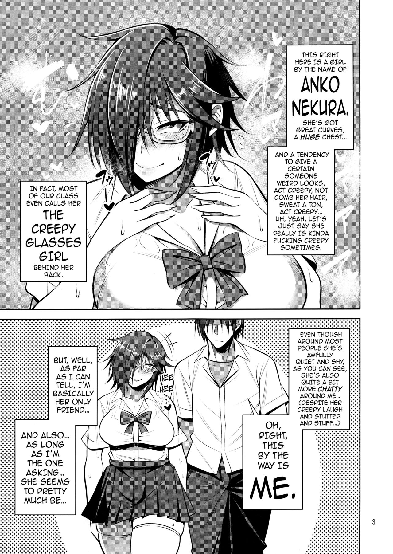 Nekura Megane ♀ no Hon | The Creepy Glasses Girl Book page 2 full