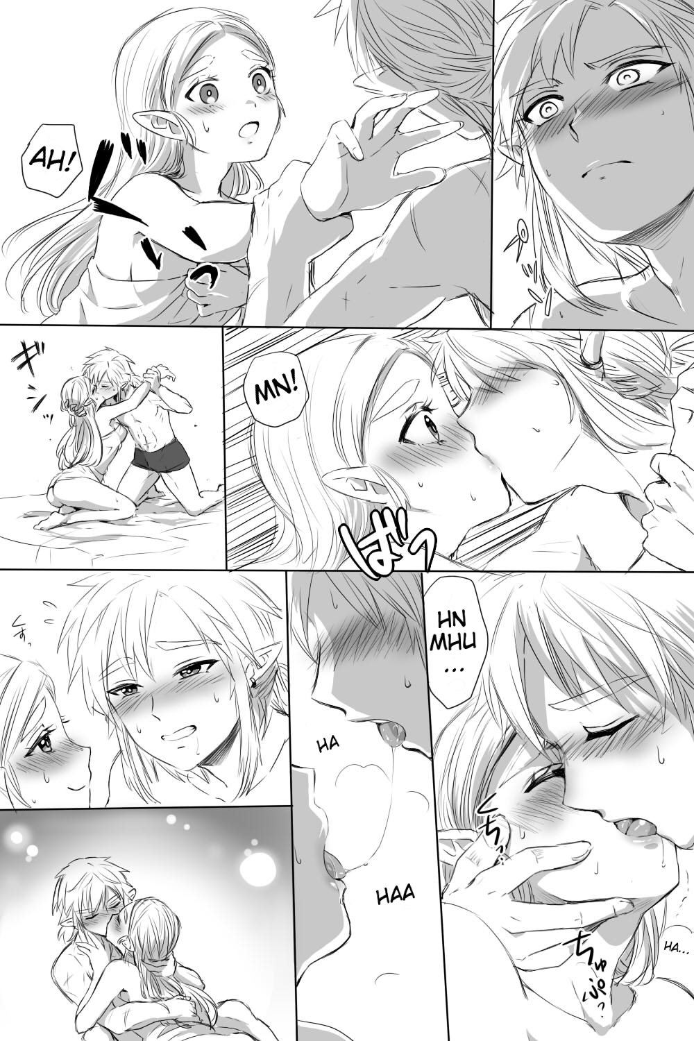 BreaWi no LinZel ga Hitasura Ichaicha Shite Sukebe na Koto Suru Manga | A BoTW manga where Link and Zelda earnestly flirt and do lewd things page 4 full
