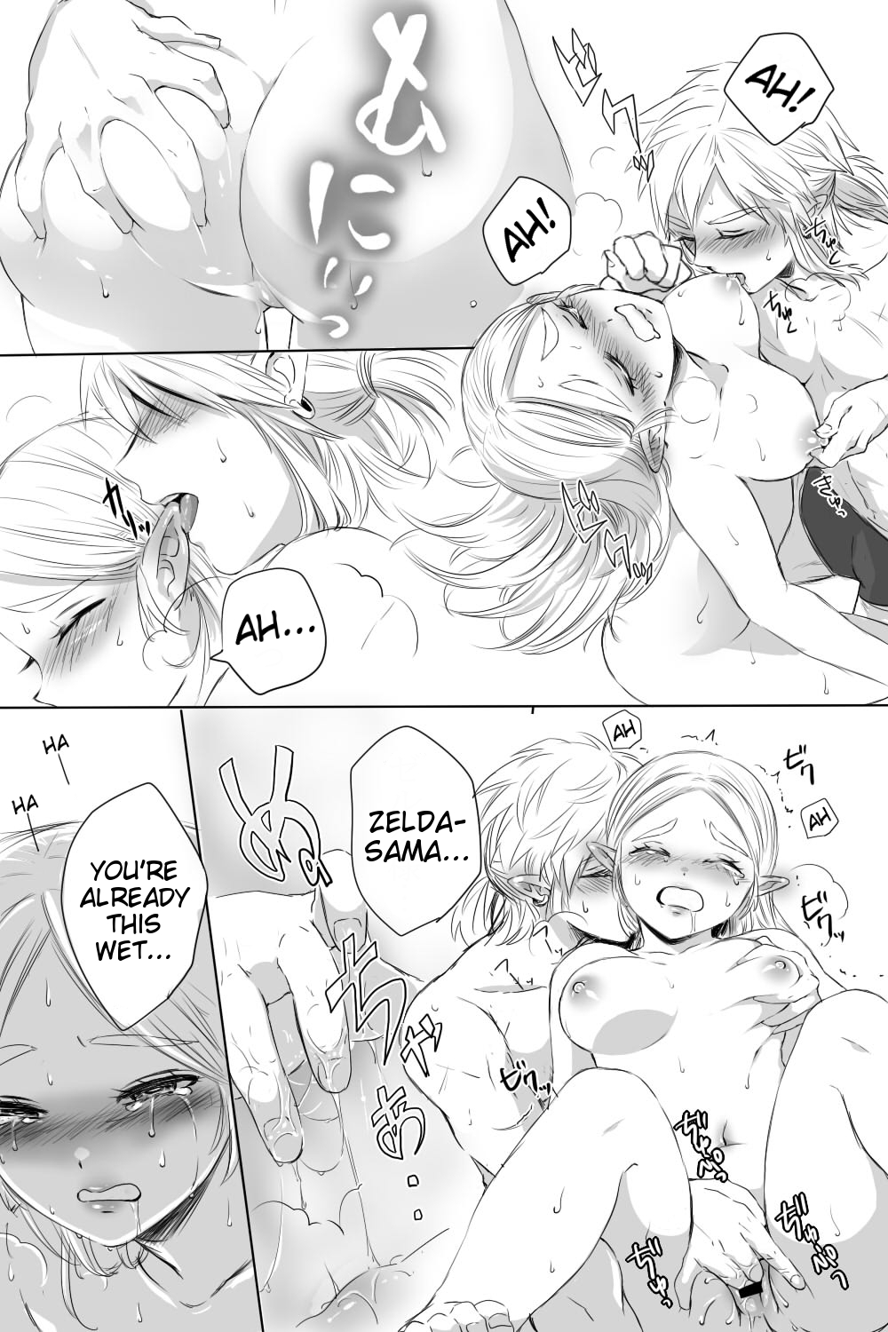 BreaWi no LinZel ga Hitasura Ichaicha Shite Sukebe na Koto Suru Manga | A BoTW manga where Link and Zelda earnestly flirt and do lewd things page 6 full