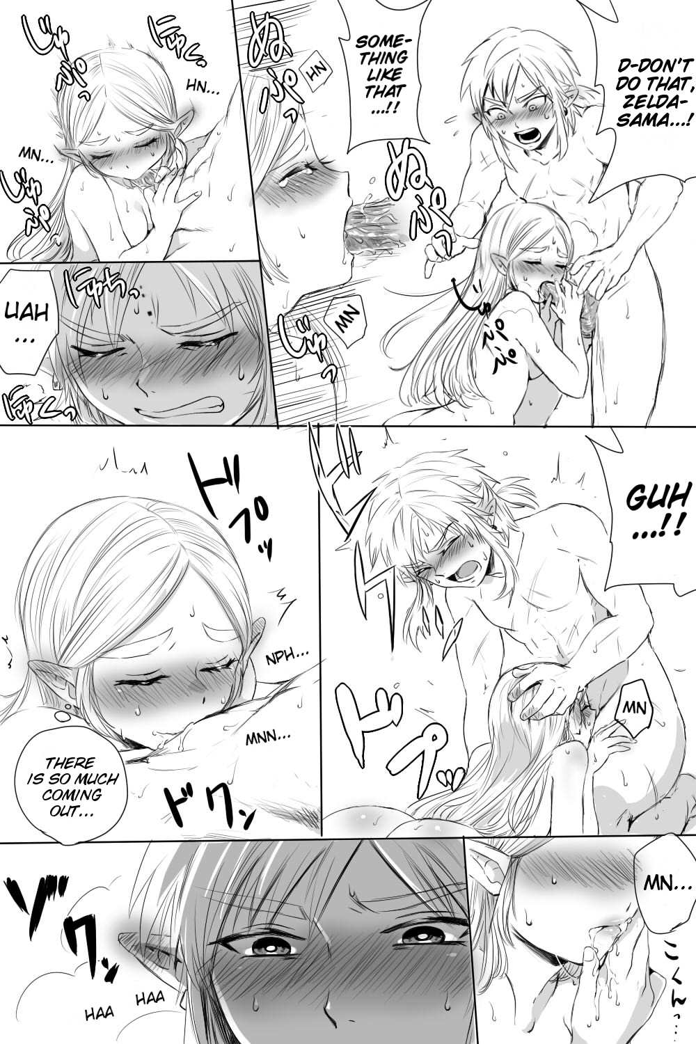 BreaWi no LinZel ga Hitasura Ichaicha Shite Sukebe na Koto Suru Manga | A BoTW manga where Link and Zelda earnestly flirt and do lewd things page 8 full